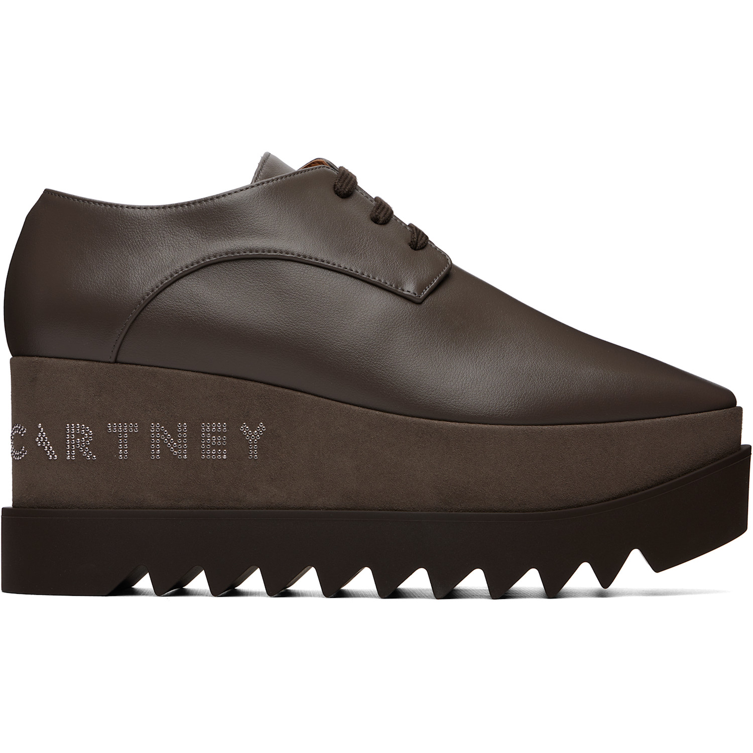 Stella Mccartney Taupe Elyse Platform Derbys In 2822 Dark Taupe