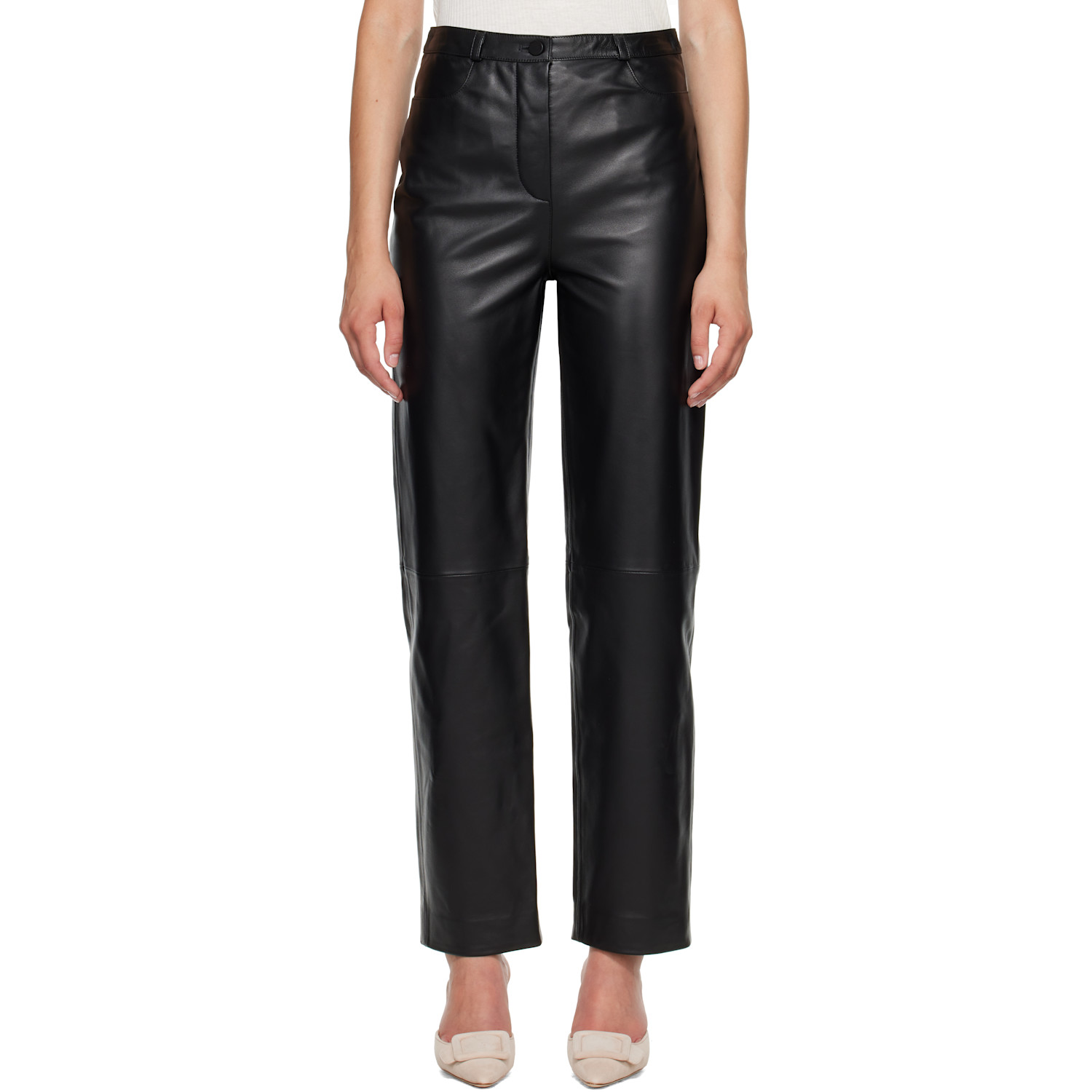Loulou de Saison Black COBE LDS Leather Trousers