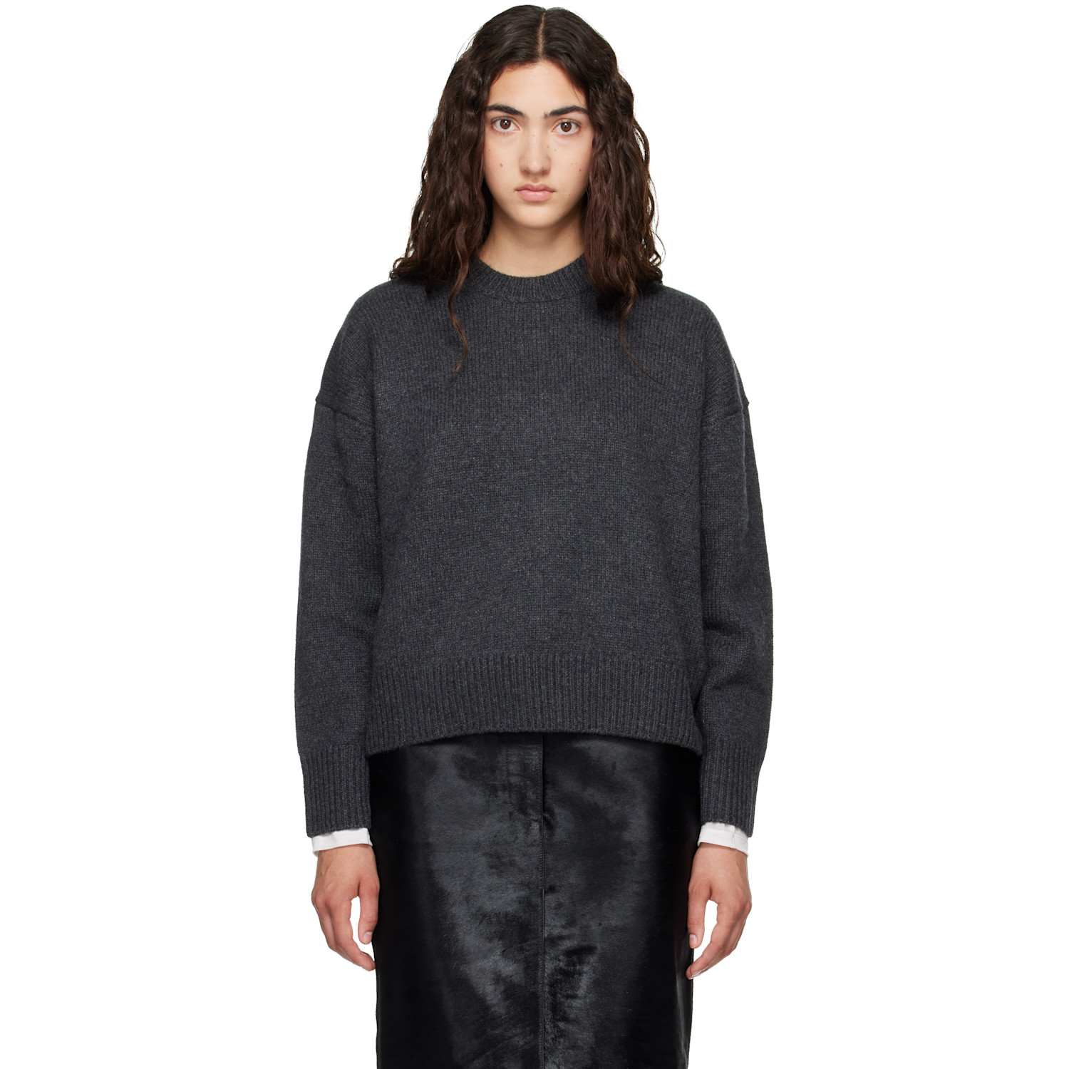 Loulou de Saison Gray PIA LDS Oversized Sweater