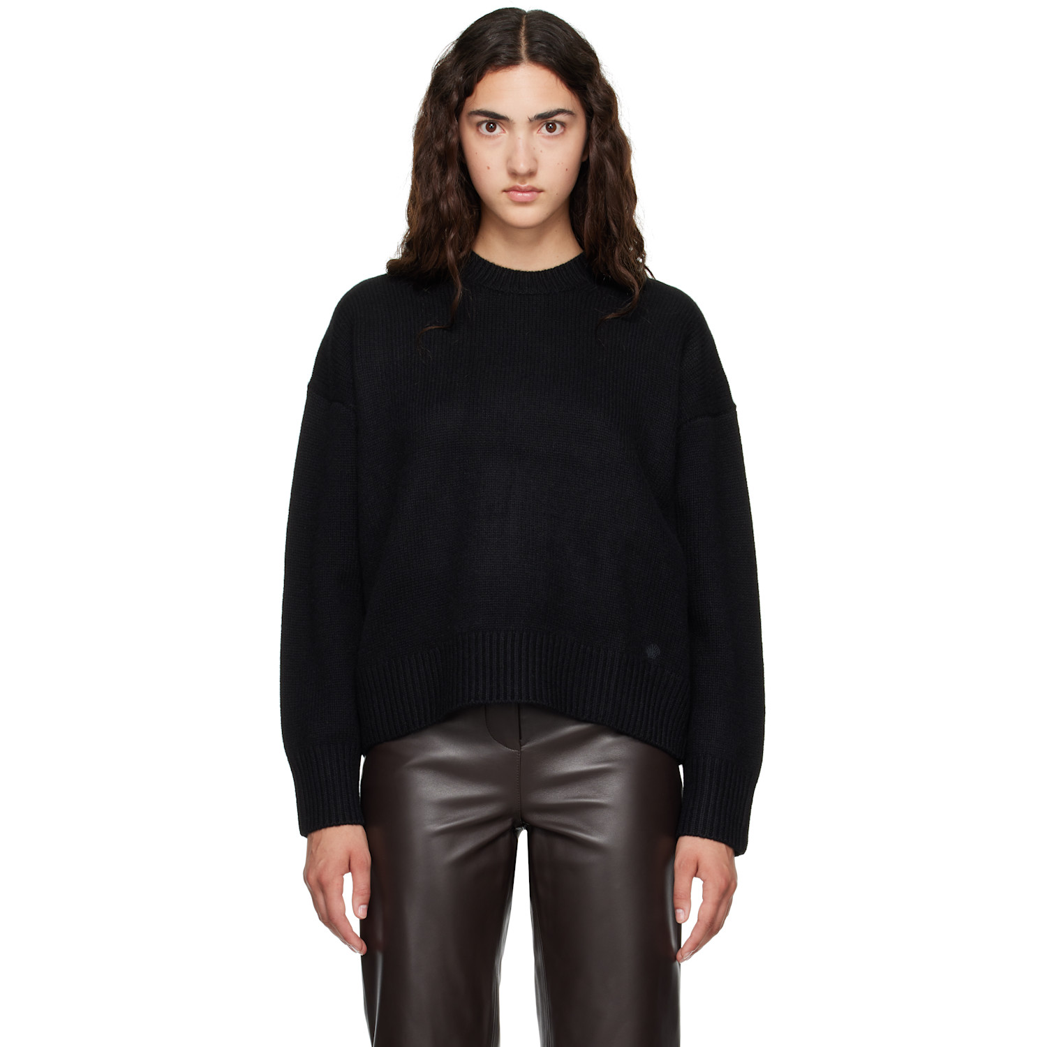 Loulou de Saison Black PIA LDS Oversized Sweater