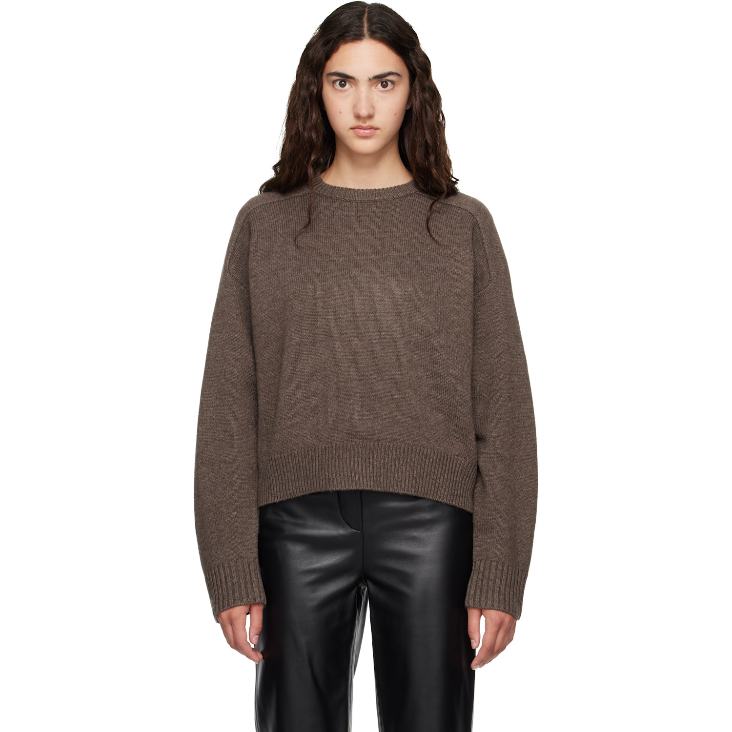 Loulou de Saison Brown BREHA Wool Cashmere Blend Sweater