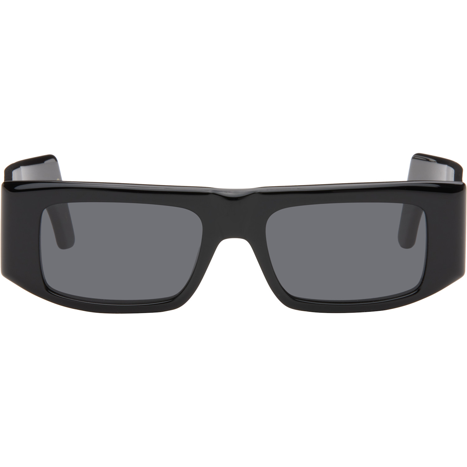 Valentino Black Rectangular Acetate Sunglasses