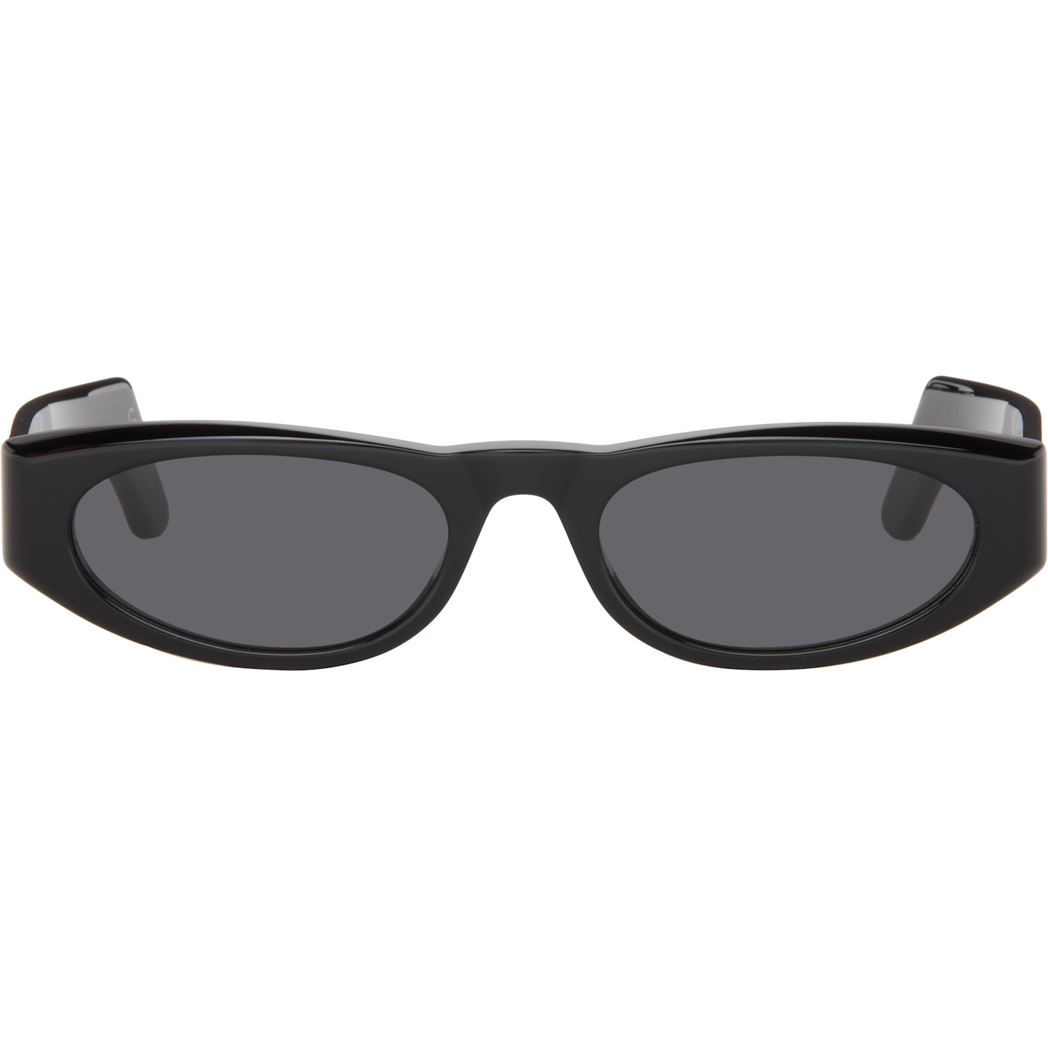 Valentino Black Geometric Acetate Sunglasses
