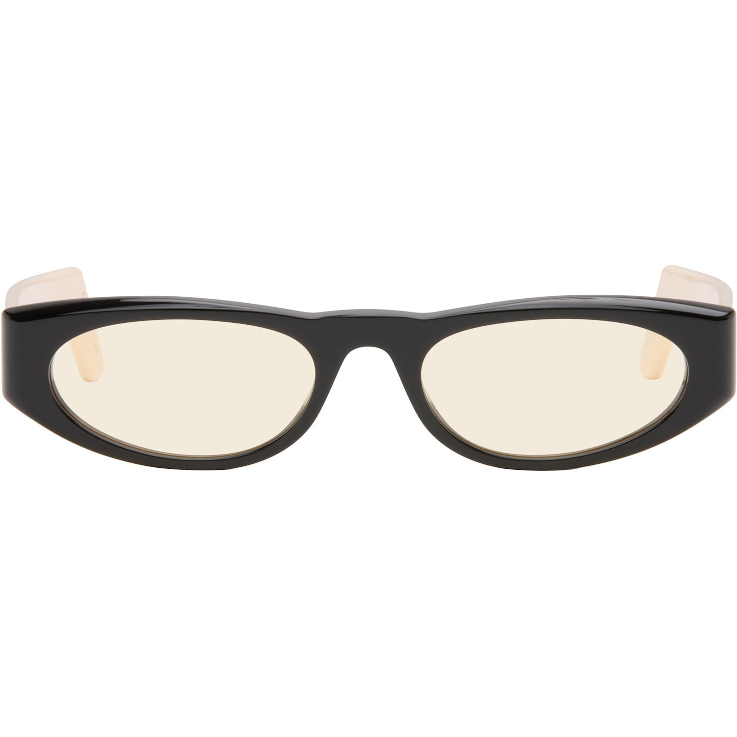 Valentino Black & Beige Geometric Acetate Sunglasses