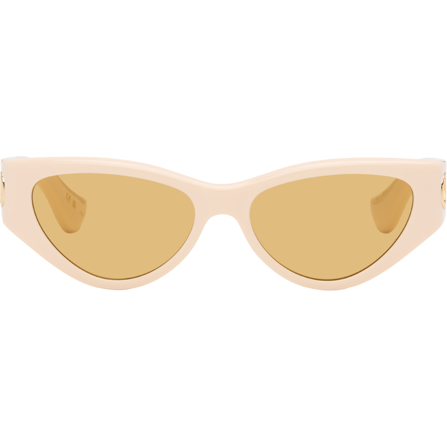 Valentino Beige Cat-Eye Acetate Sunglasses