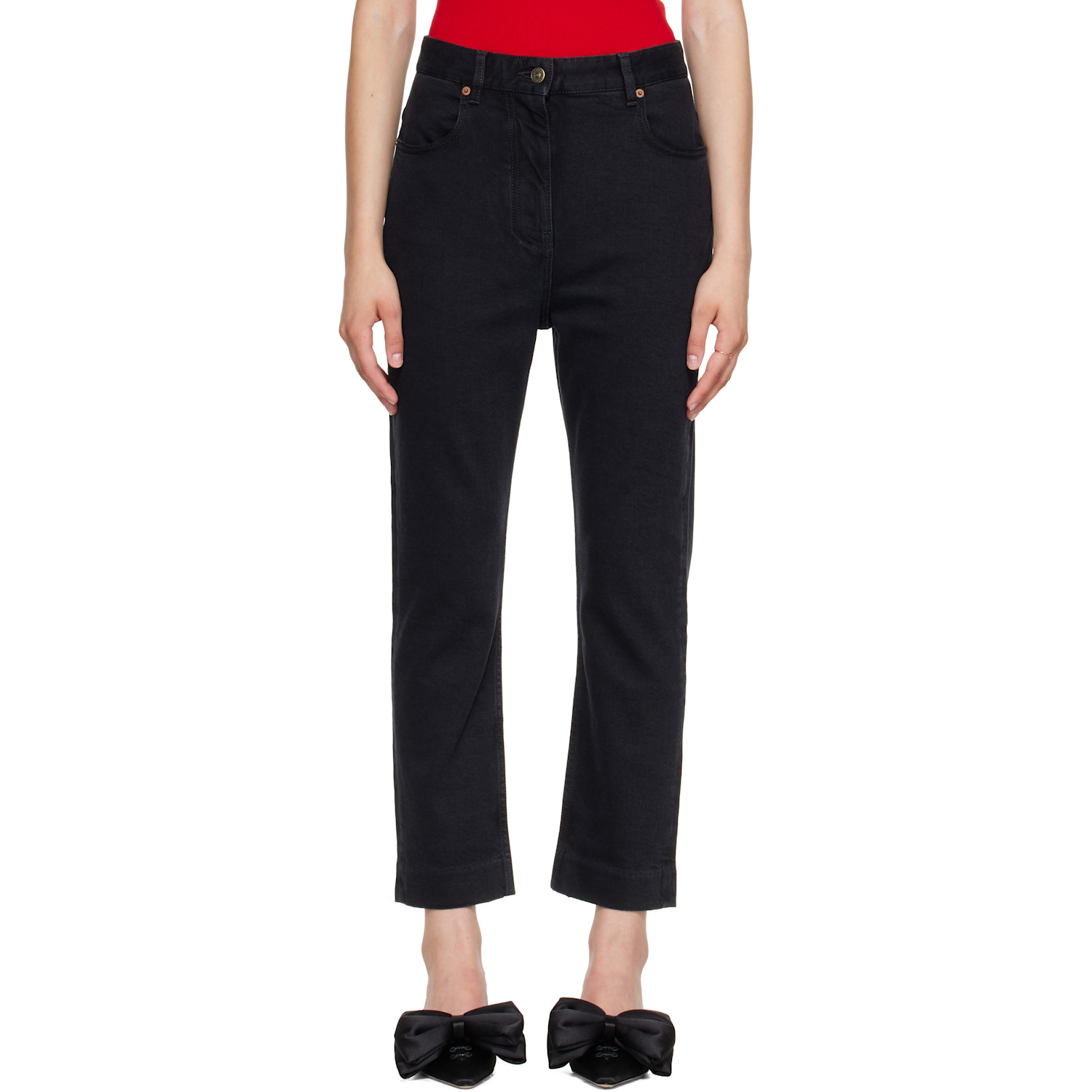 Valentino Black Stretch Denim Jeans