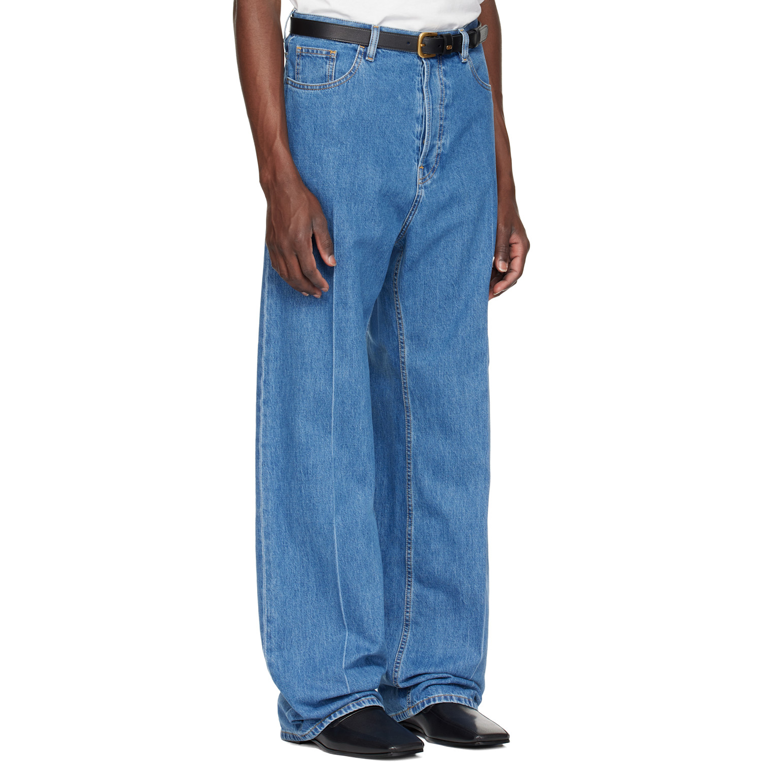  Valentino Blue Creased Jeans 