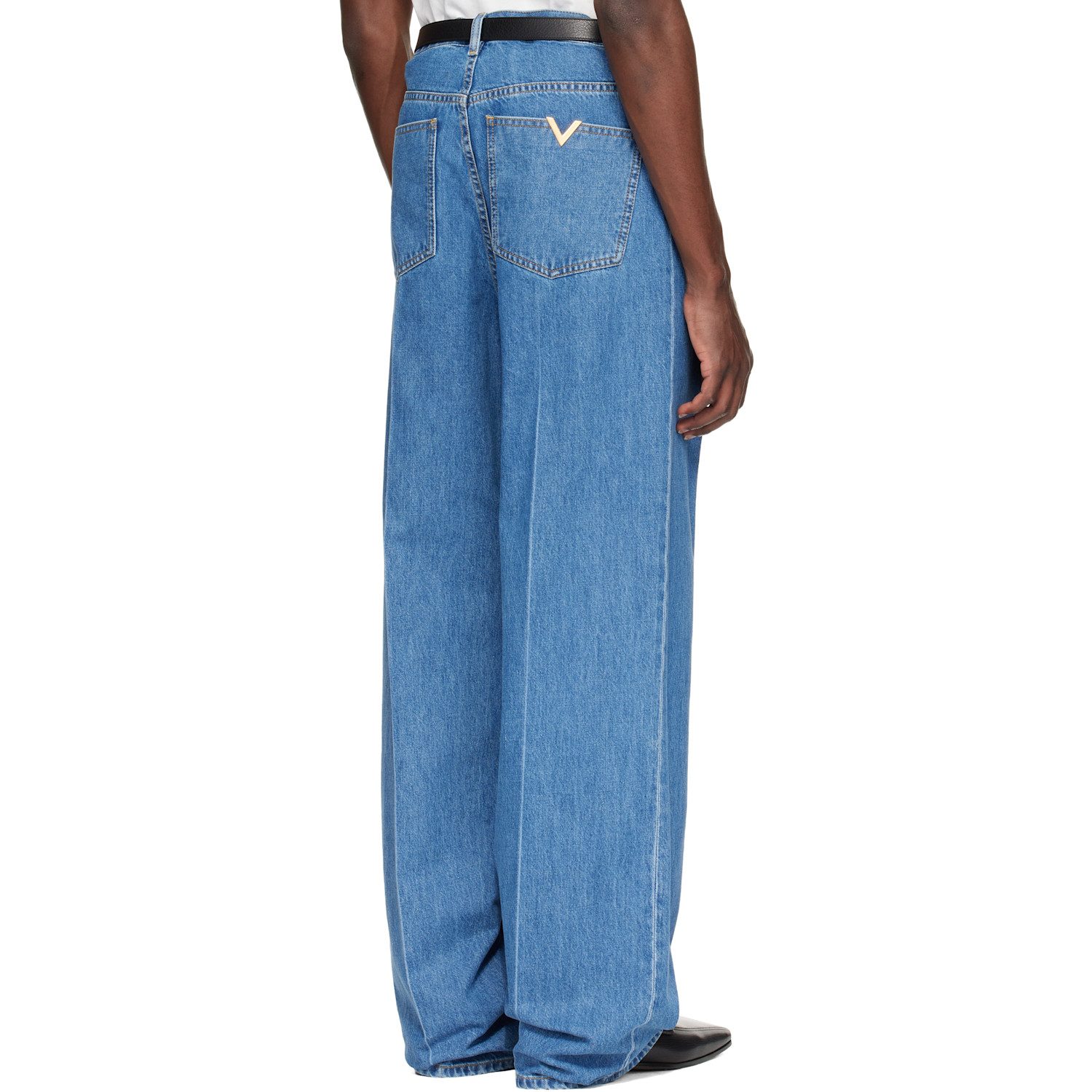  Valentino Blue Creased Jeans 