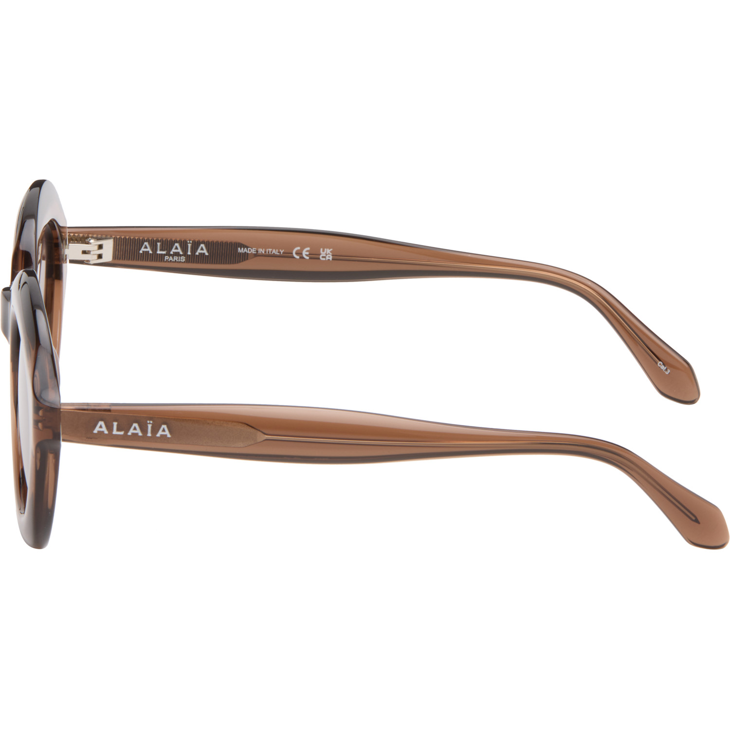  Alaïa Brown Round Sunglasses 