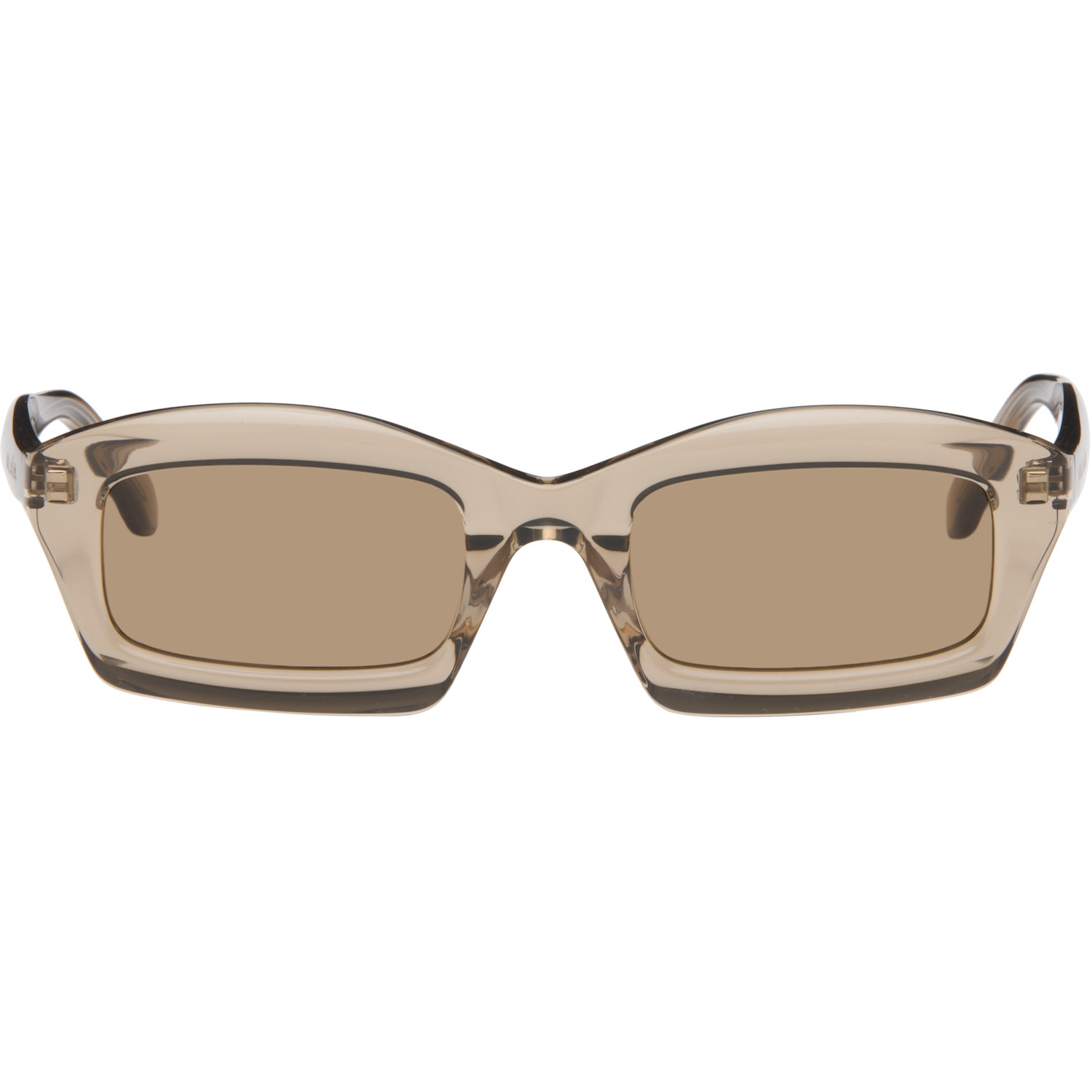 ALAÏA Brown Rectangular Sunglasses