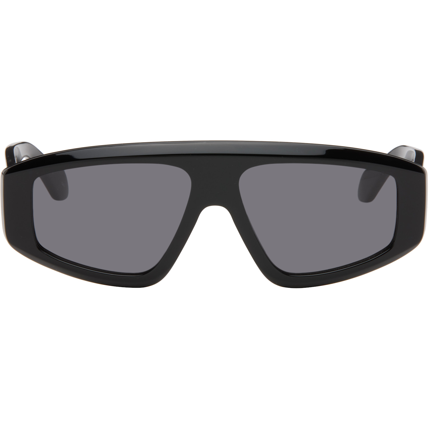 ALAÏA Black Aviator Mask Sunglasses