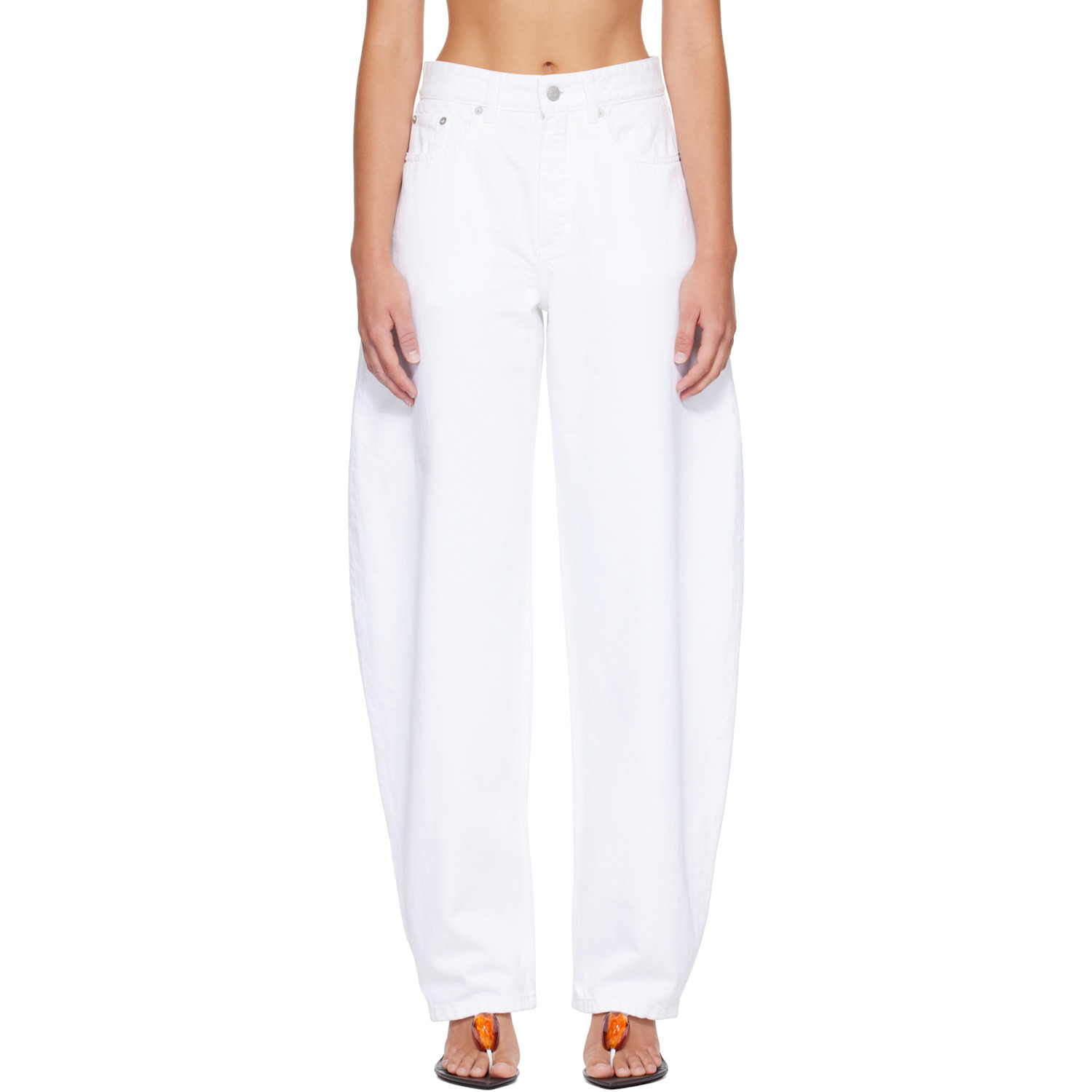 ALAÏA White Round Jeans