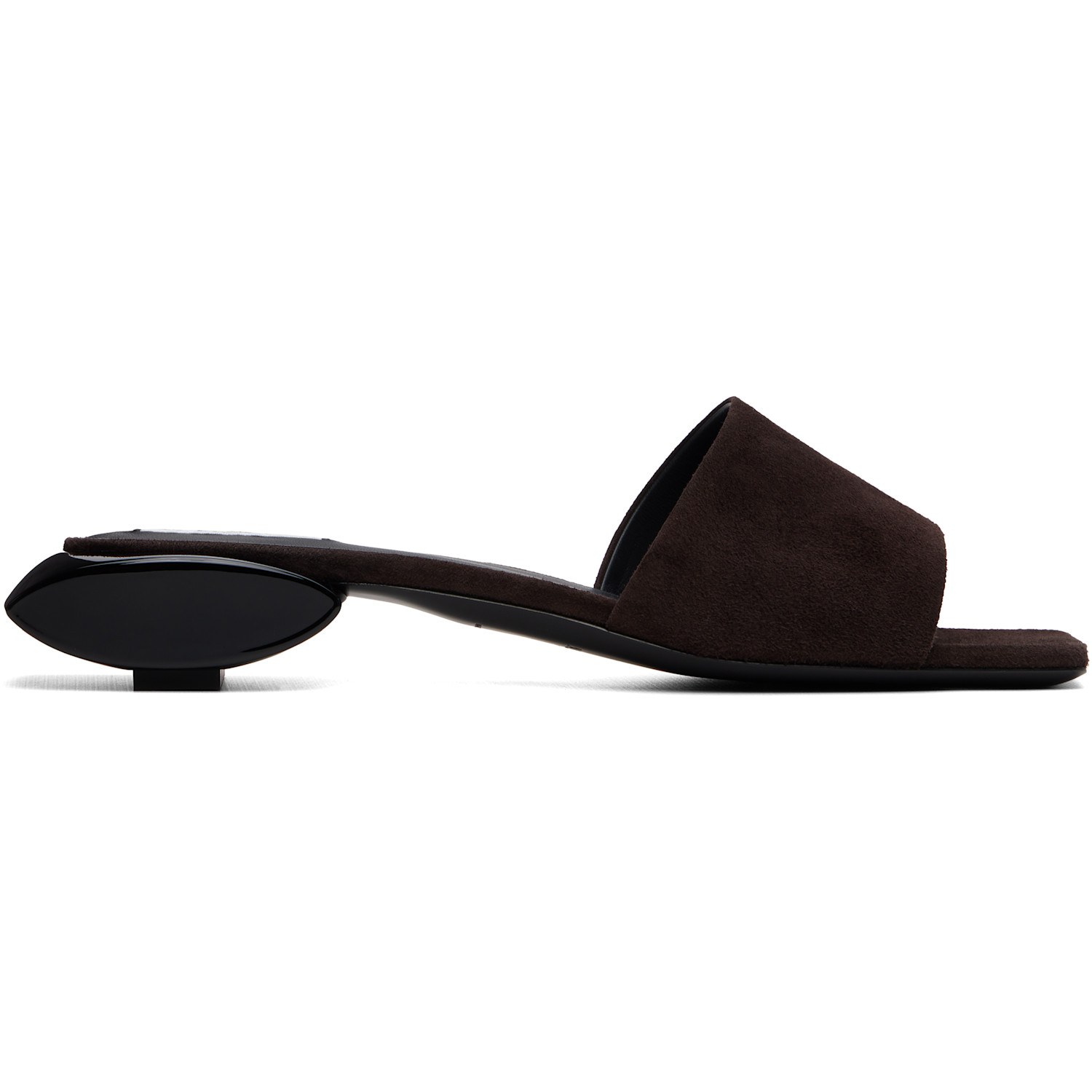 ALAÏA Brown Ellipse Mule Sandals