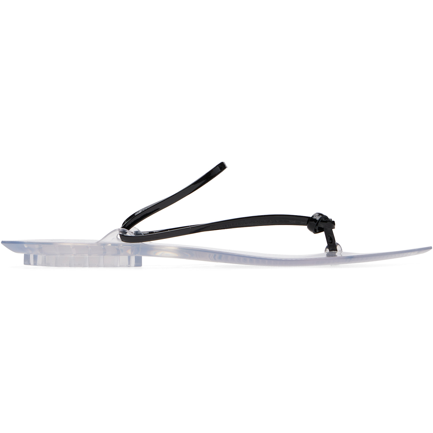 ALAÏA Black Invisible Thong Sandals