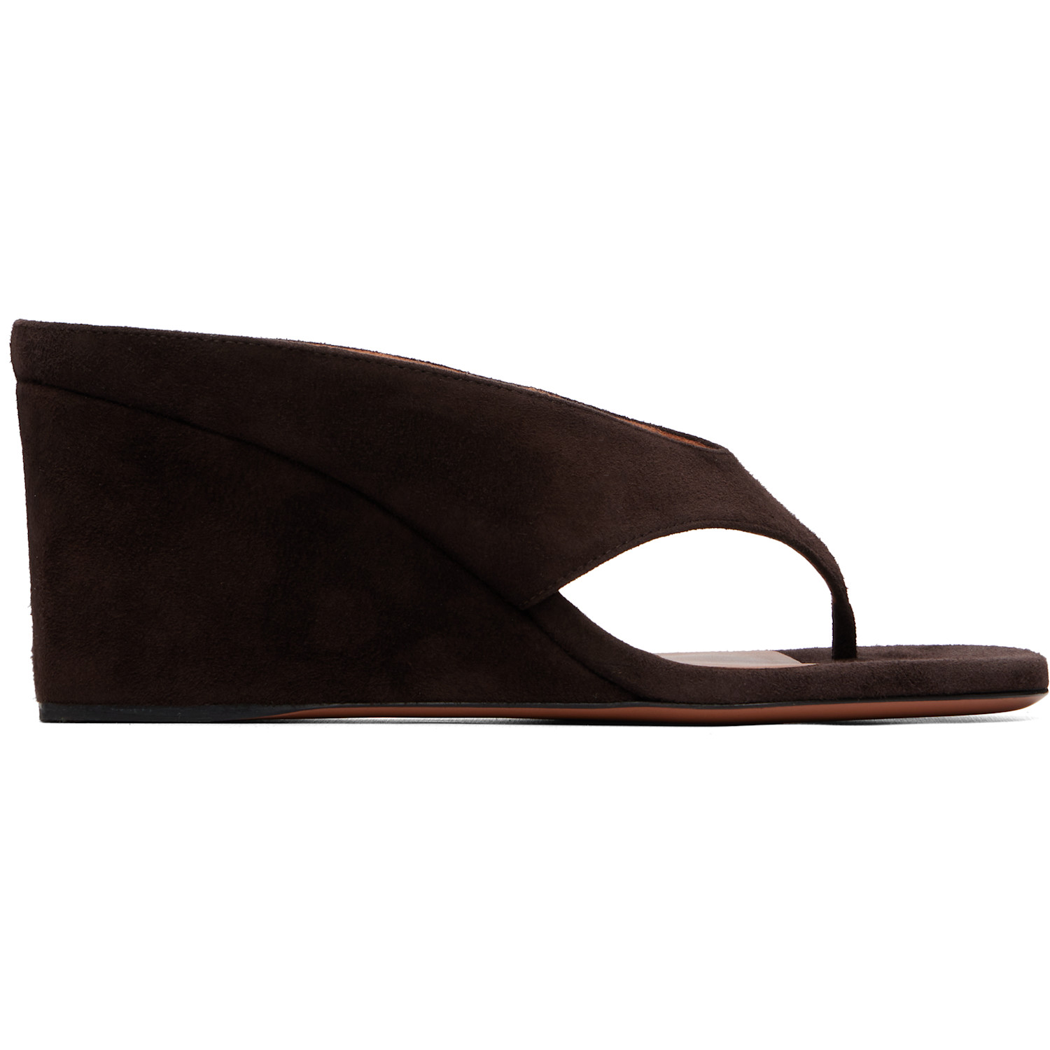 ALAÏA Brown Cube Thong Heeled Sandals