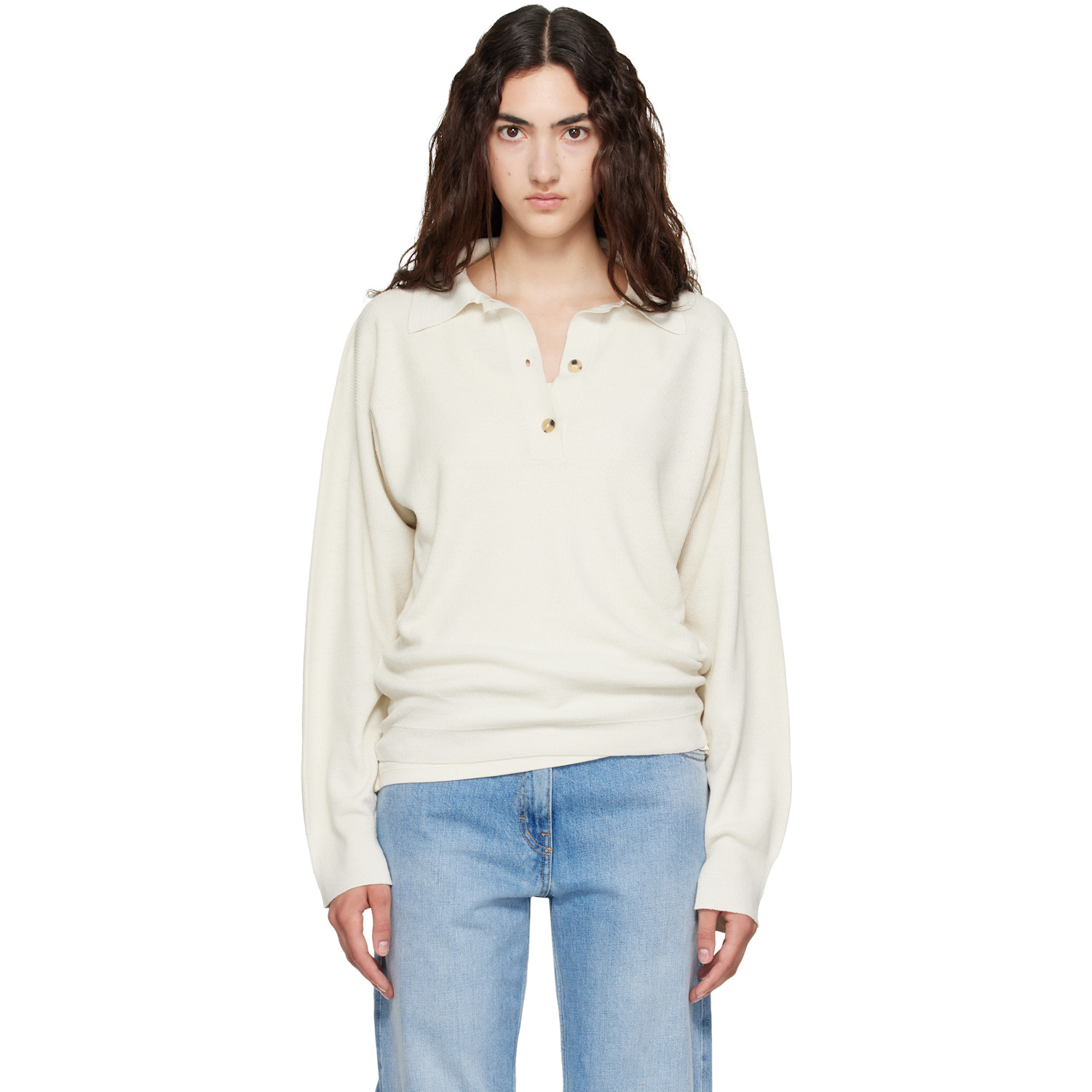Calvin Klein Collection Off-White Helga Polo