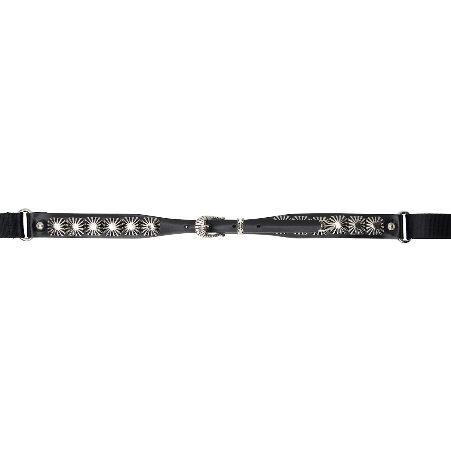 Toga Pulla Black Rivet Leather Belt
