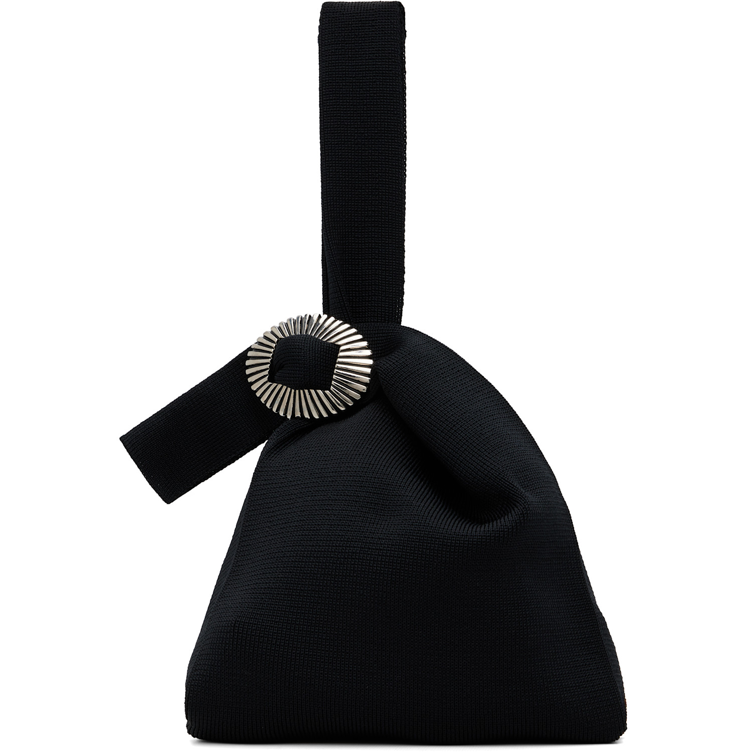 Toga Black Knit Tote In 26 Black
