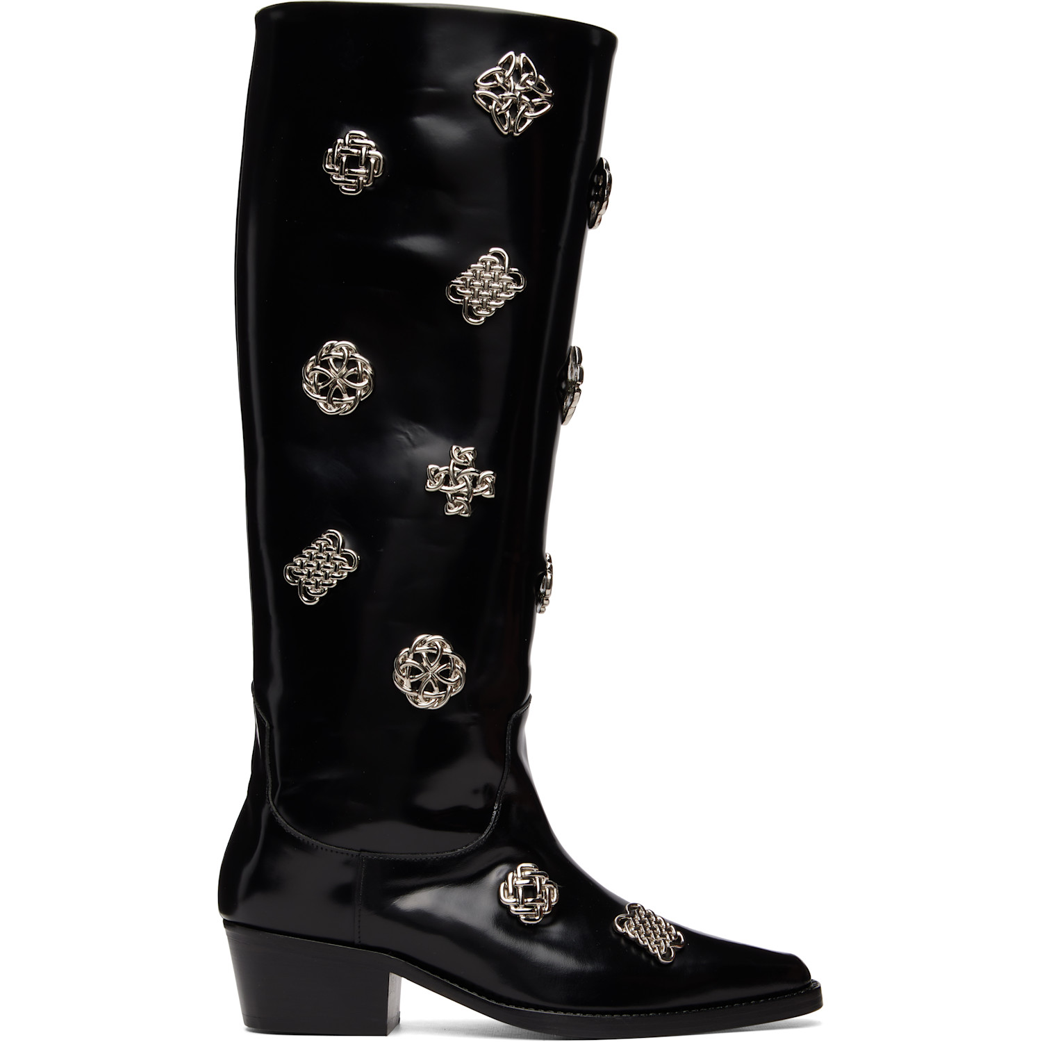 Toga Pulla Black Polido Tall Boots