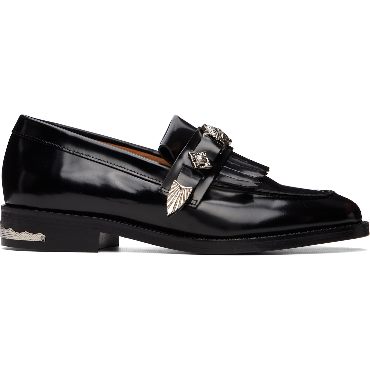 Toga Pulla Black Metal Loafers