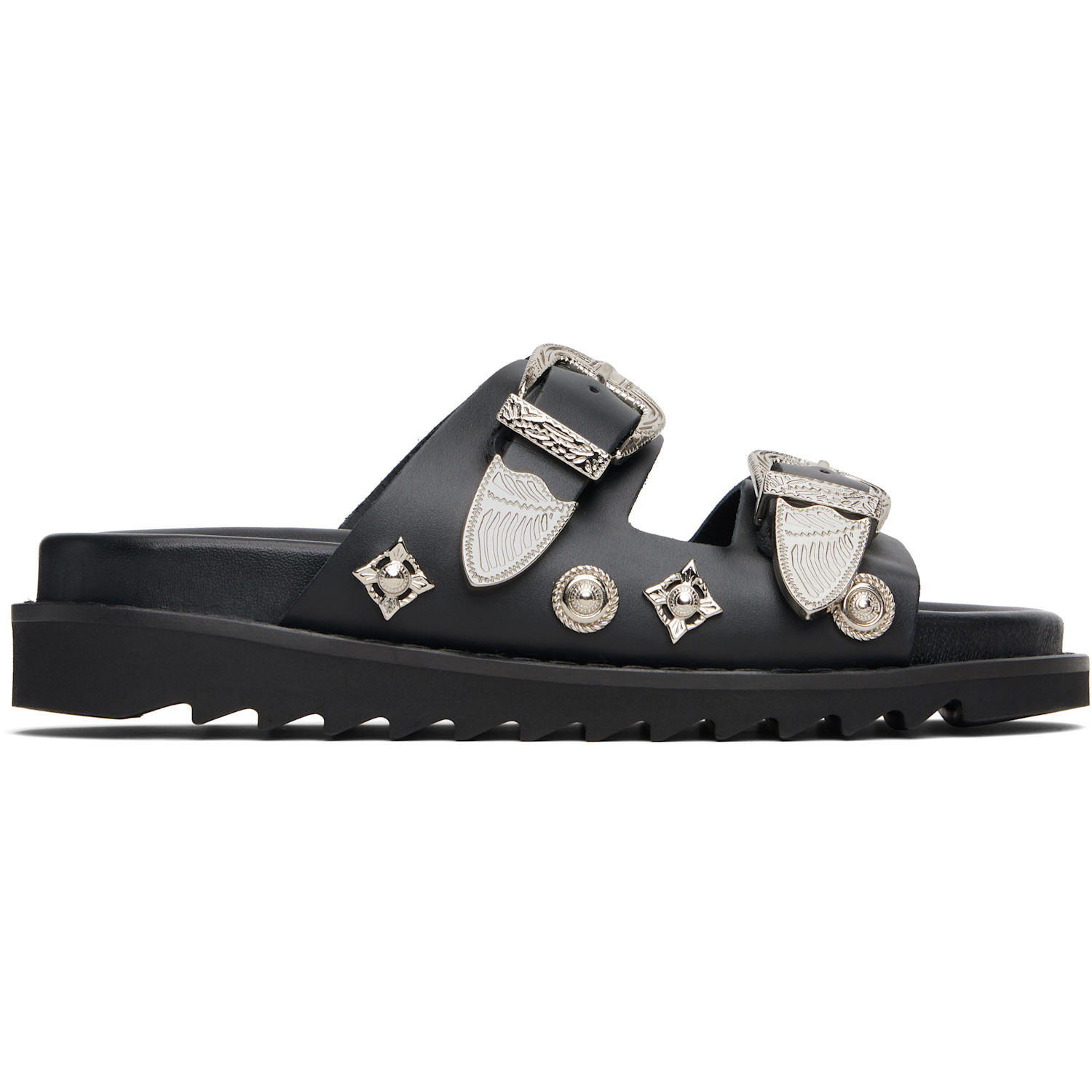 Toga Pulla Black Buckle Sandals