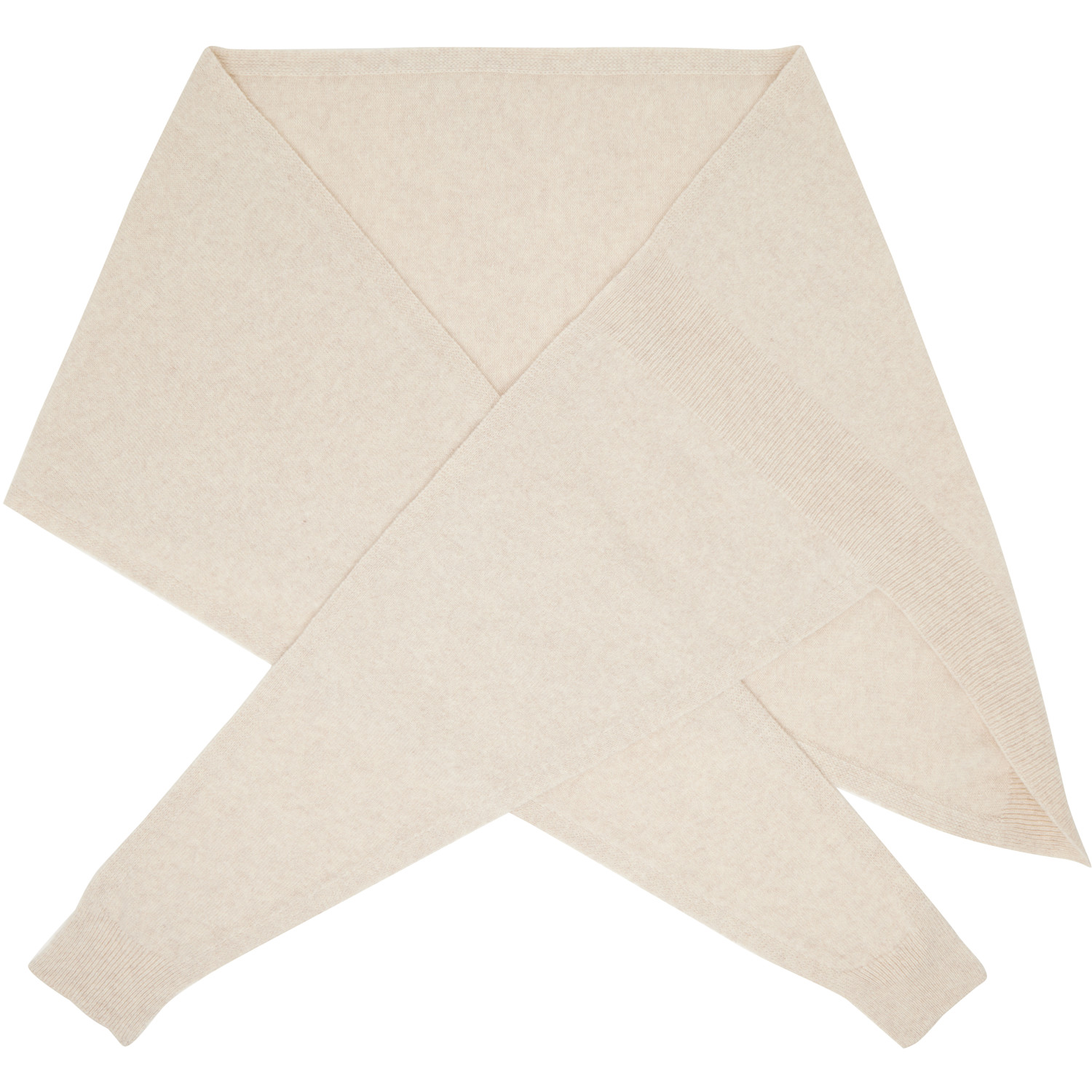 Le17septembre Beige Soft Alpaca Blend Knit Muffler Scarf In Oatmeal