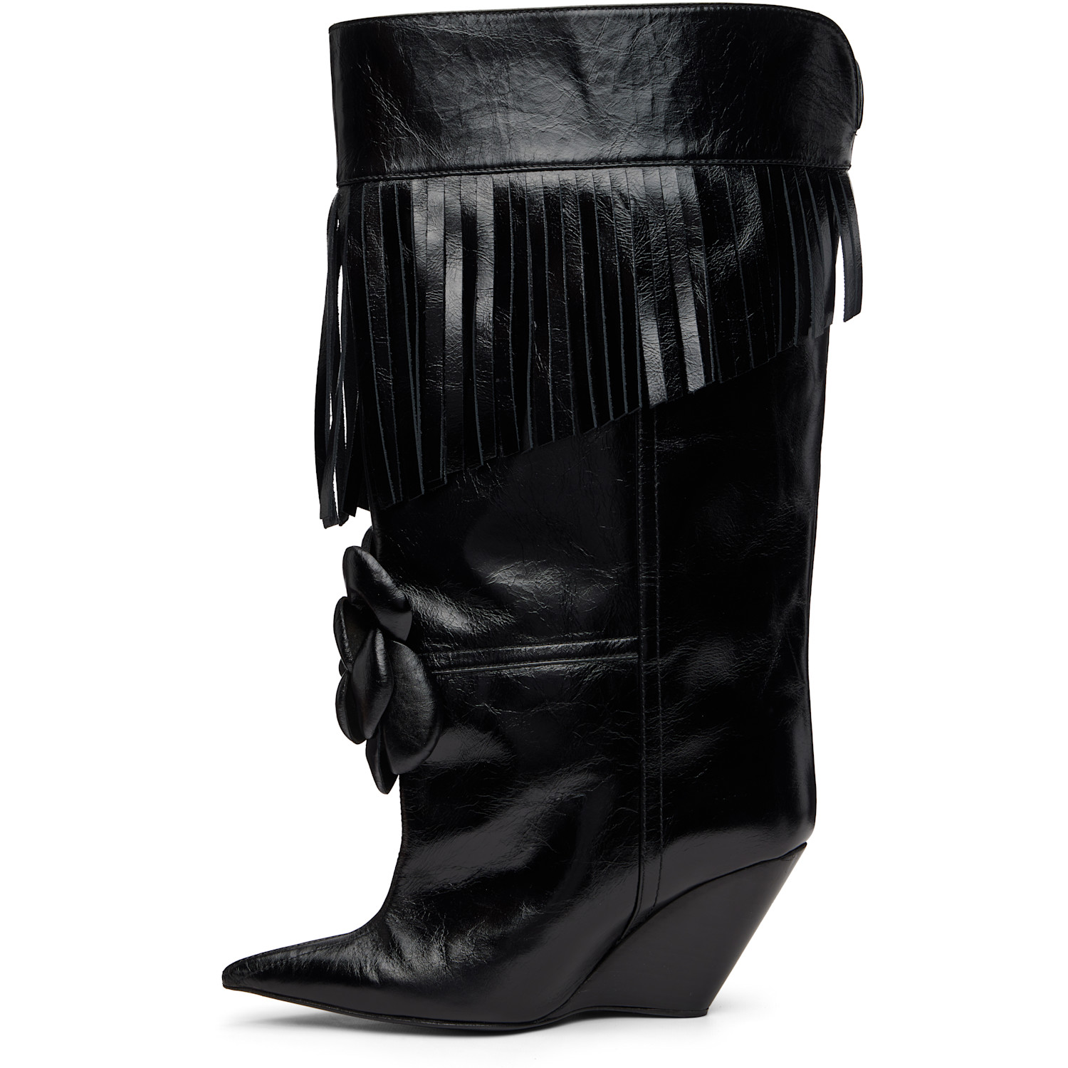  Abra Black Rose Tall Boots 