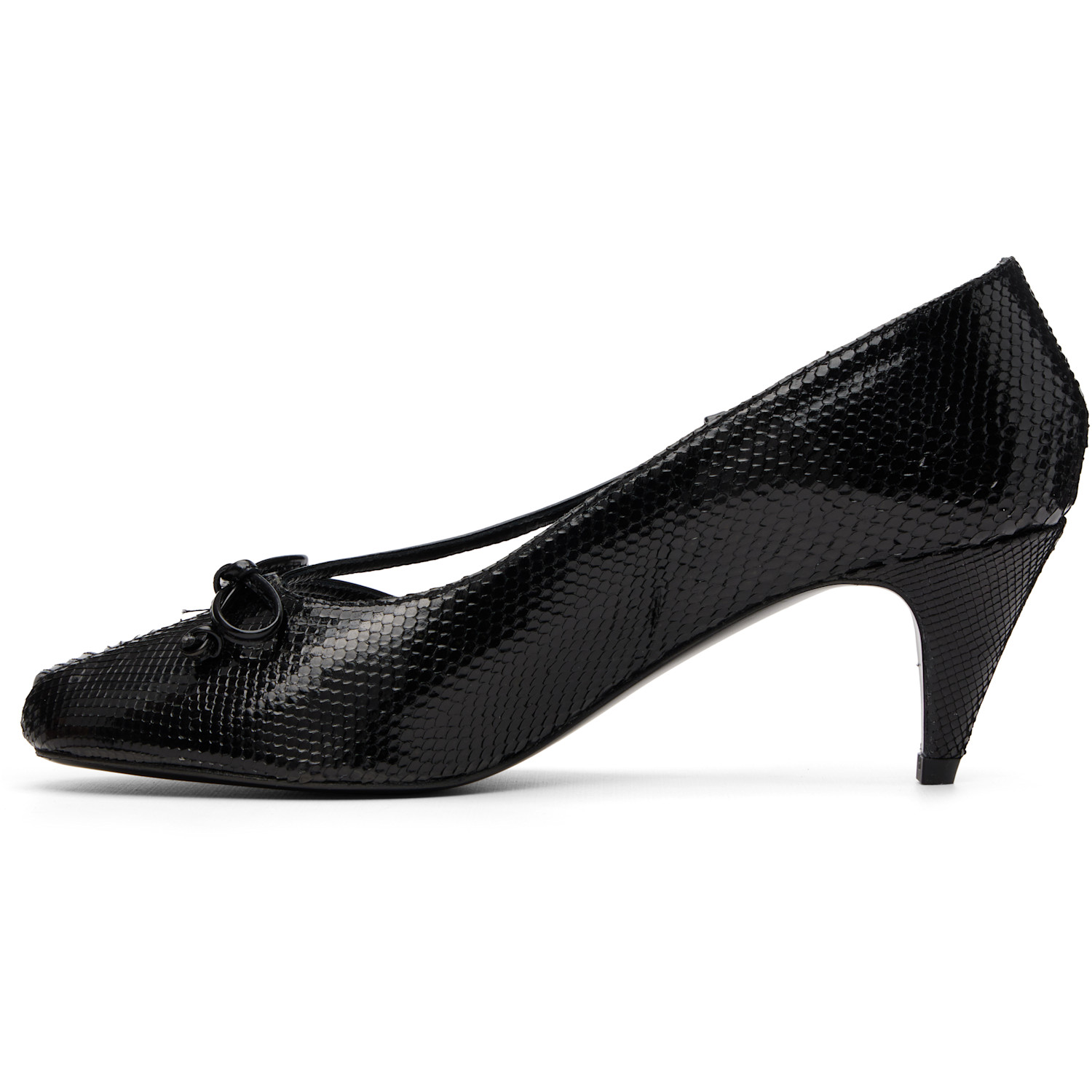  Abra Black Double Shoe Kitten Heels 