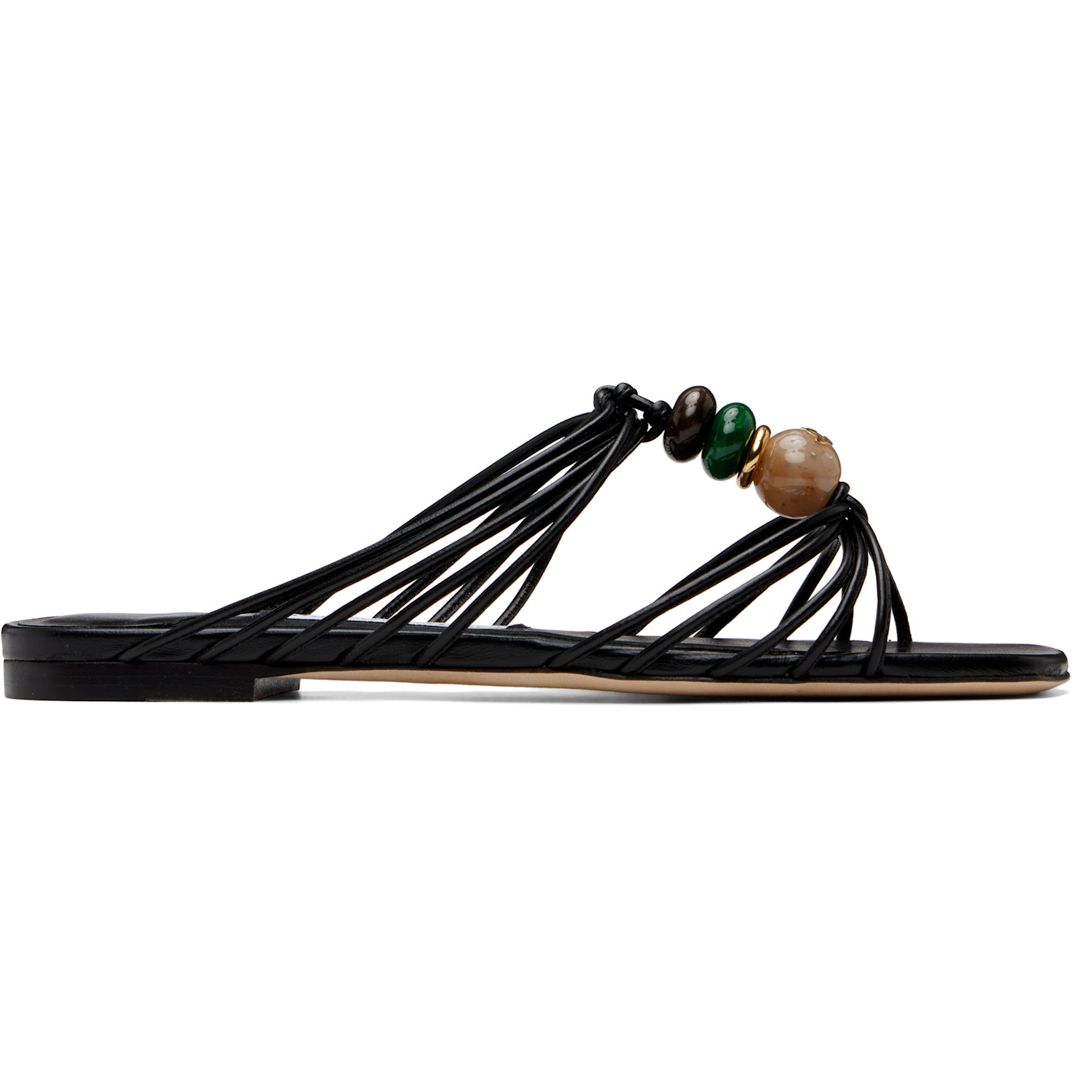 Jimmy Choo Black Lova Mule Flat Sandals