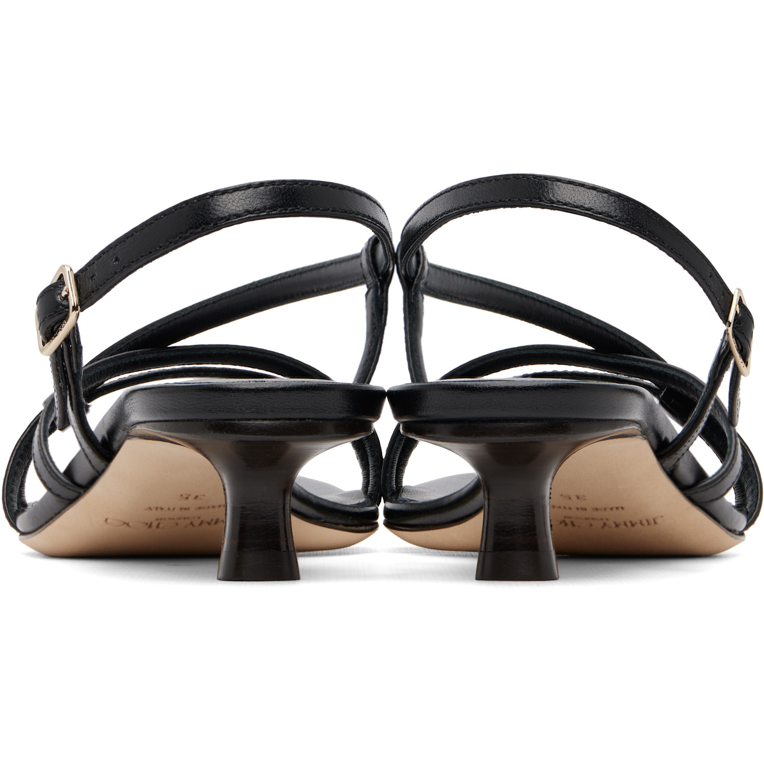  Jimmy Choo Black Farris 35 Heeled Sandals 