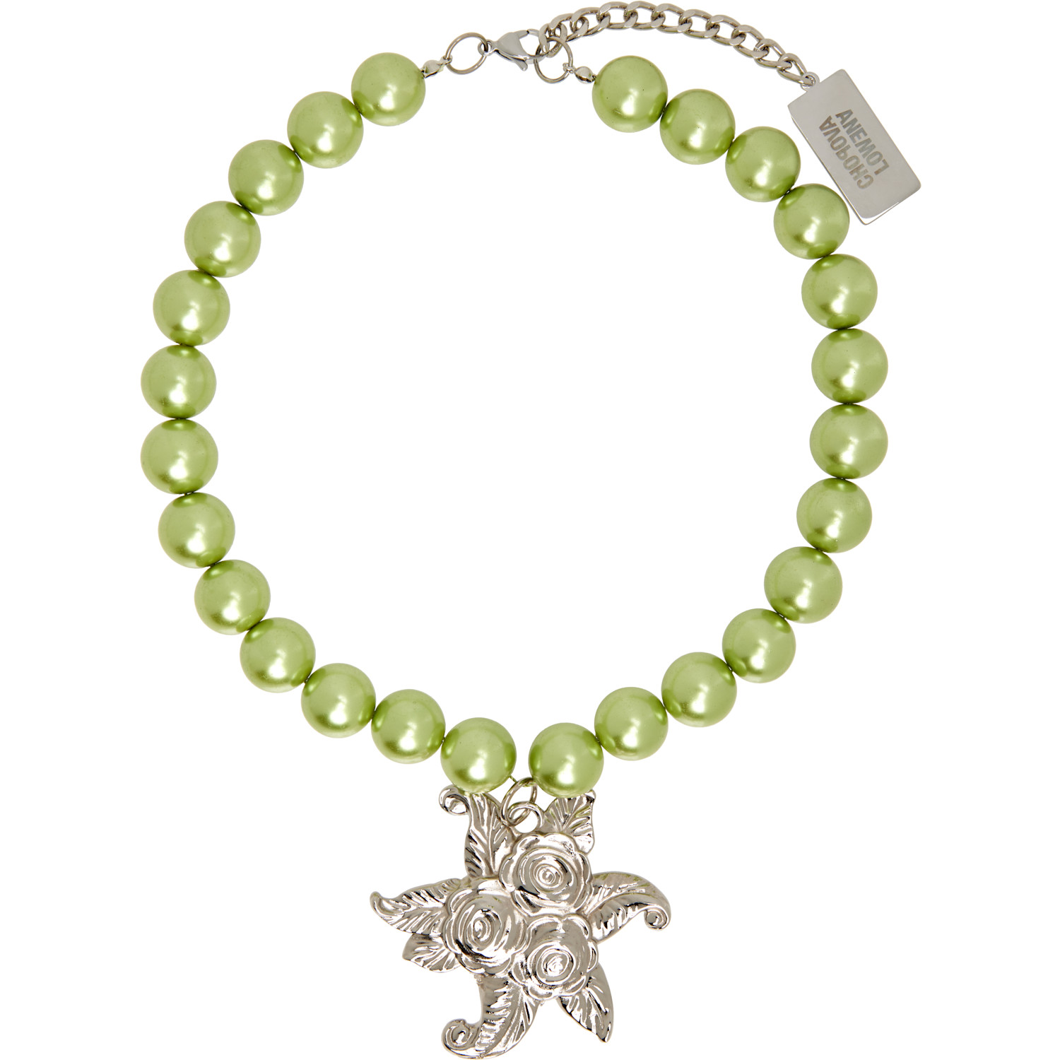 Chopova Lowena Faux-Pearl Charm Necklace