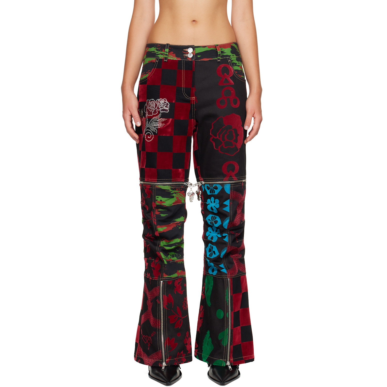 Chopova Lowena Black Patchwork Bevo Jeans