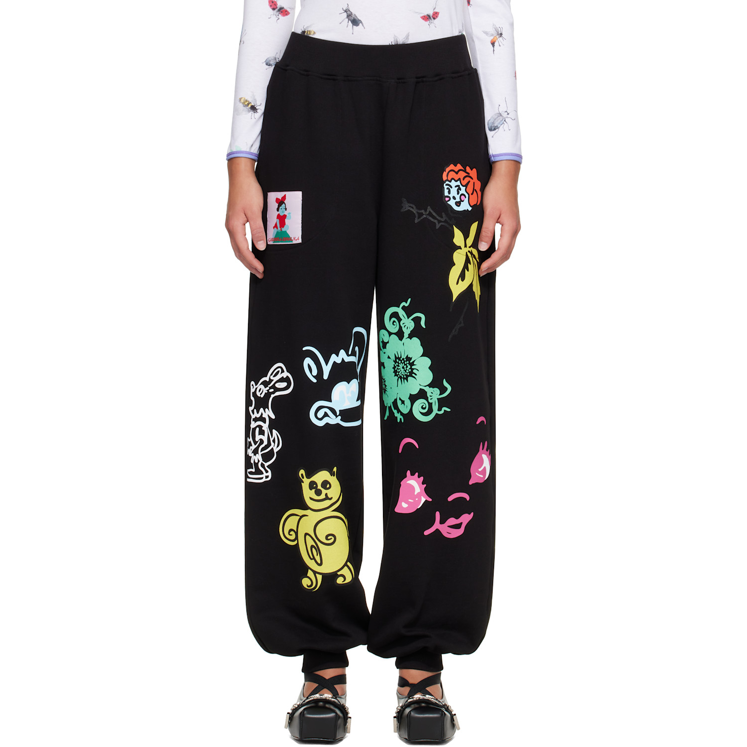 Chopova Lowena Black 'Friends of CL' Sweatpants