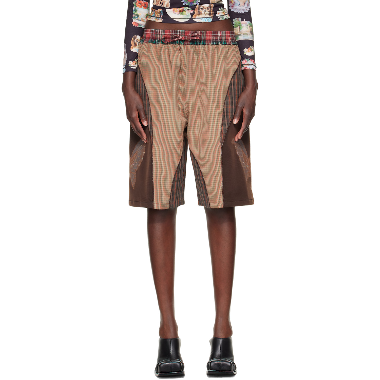 Chopova Lowena Brown Swoon Shorts