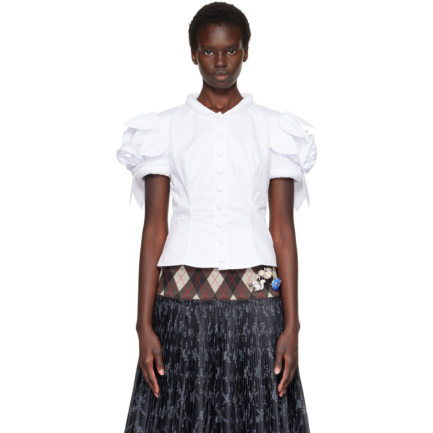 Chopova Lowena White Bluestocking Blouse