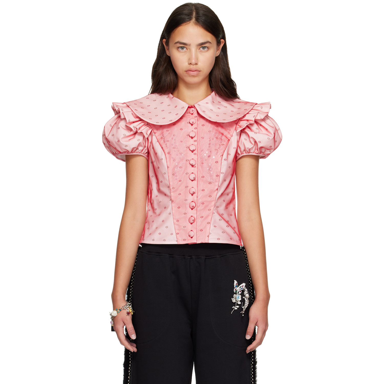 Chopova Lowena Red Swoon Blouse
