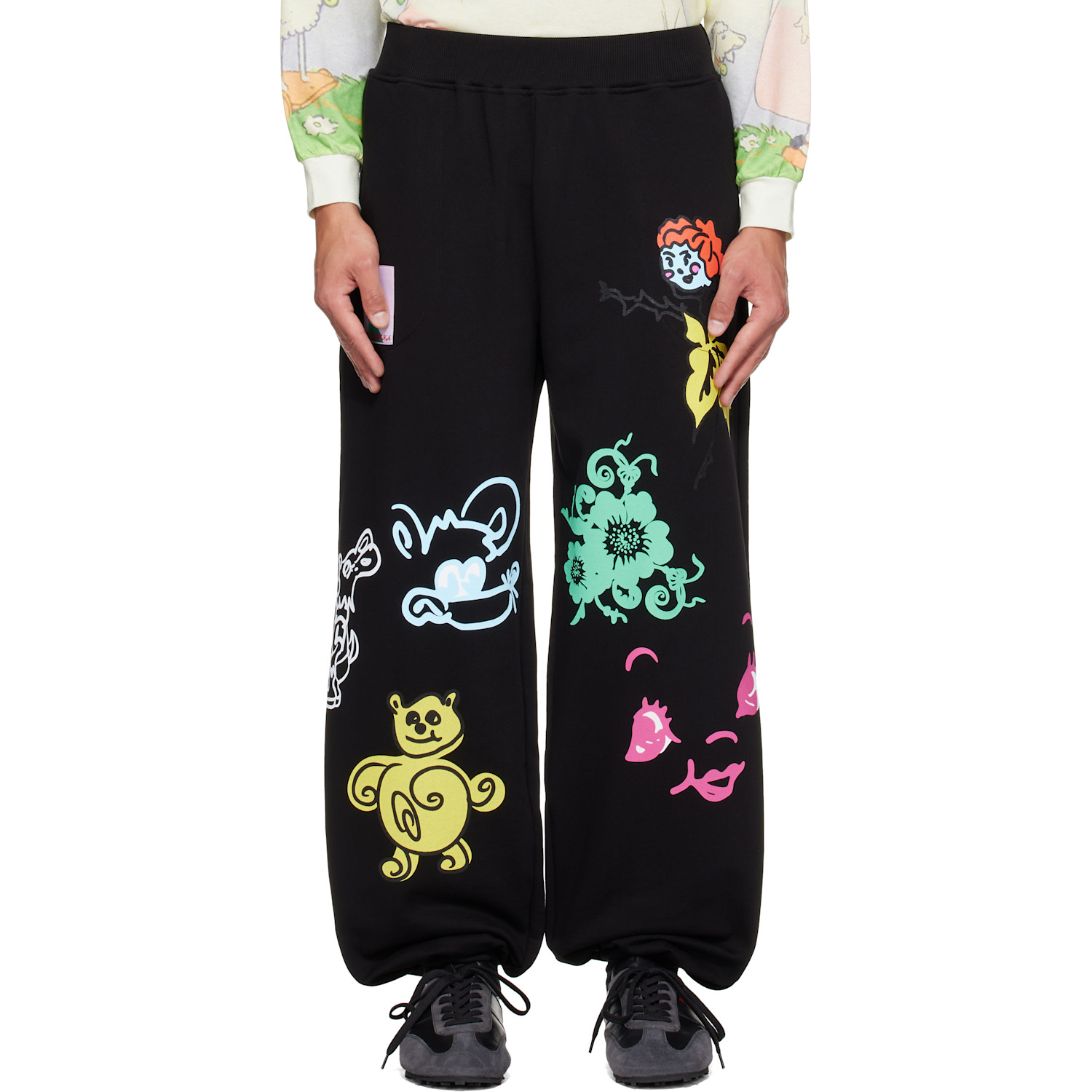Chopova Lowena Black 'Friends Of CL' Sweatpants