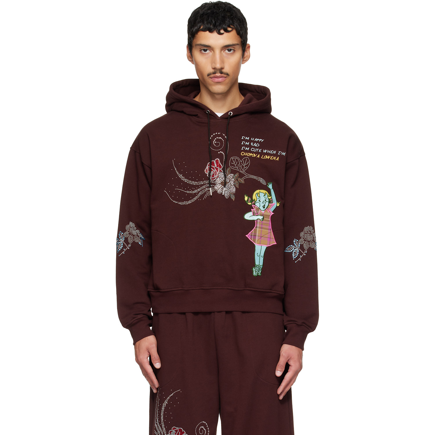 Chopova Lowena Brown Feelings Awe Hoodie