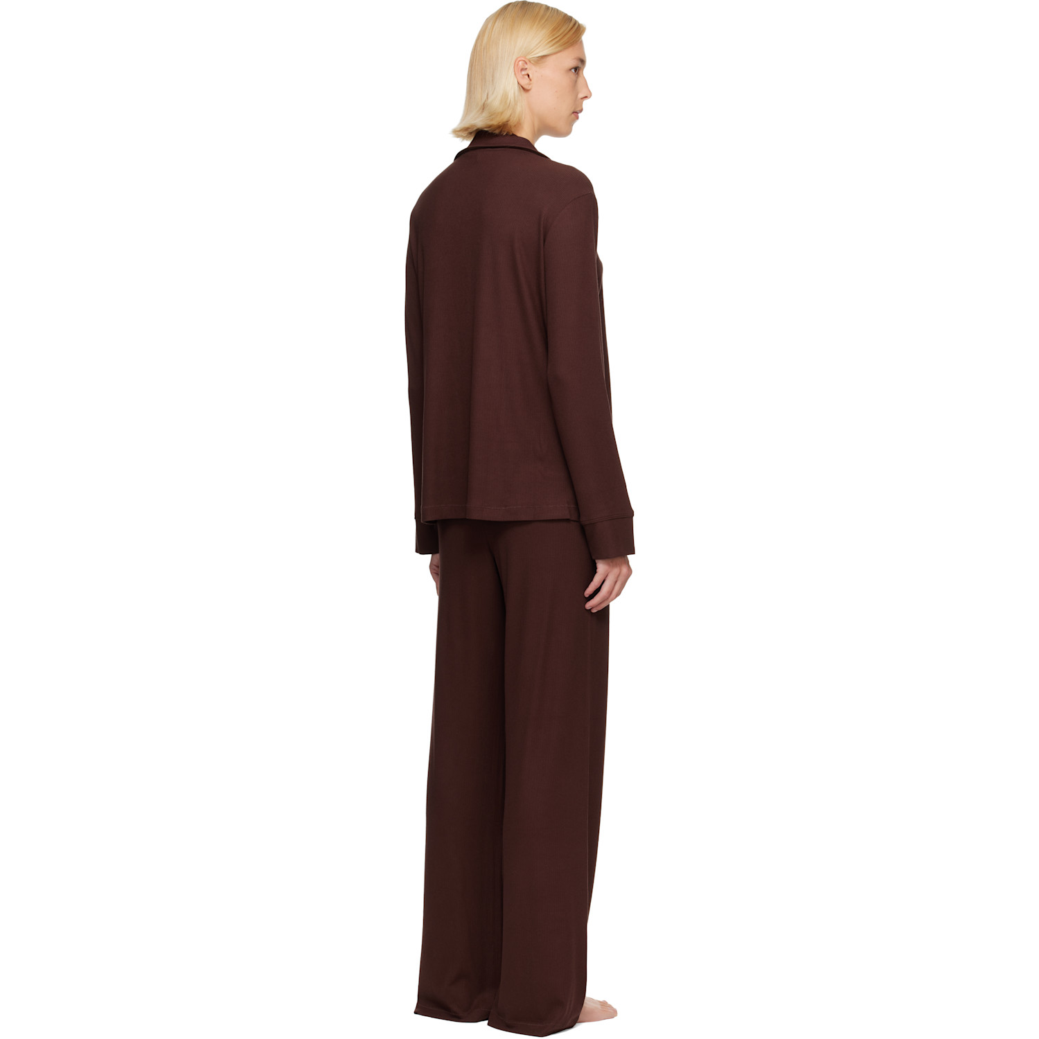  Skims Brown Soft Lounge Sleep Pyjama Set 