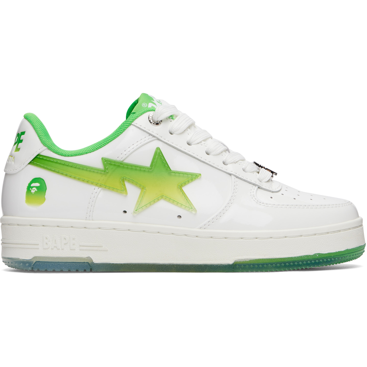 BAPE White & Green BAPE STA #4 L Sneakers