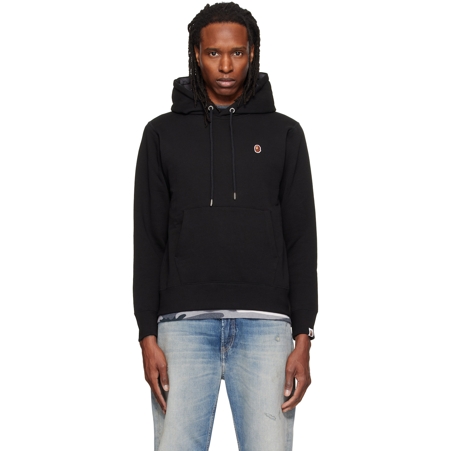 Bape 블랙 원 포인트 후드
