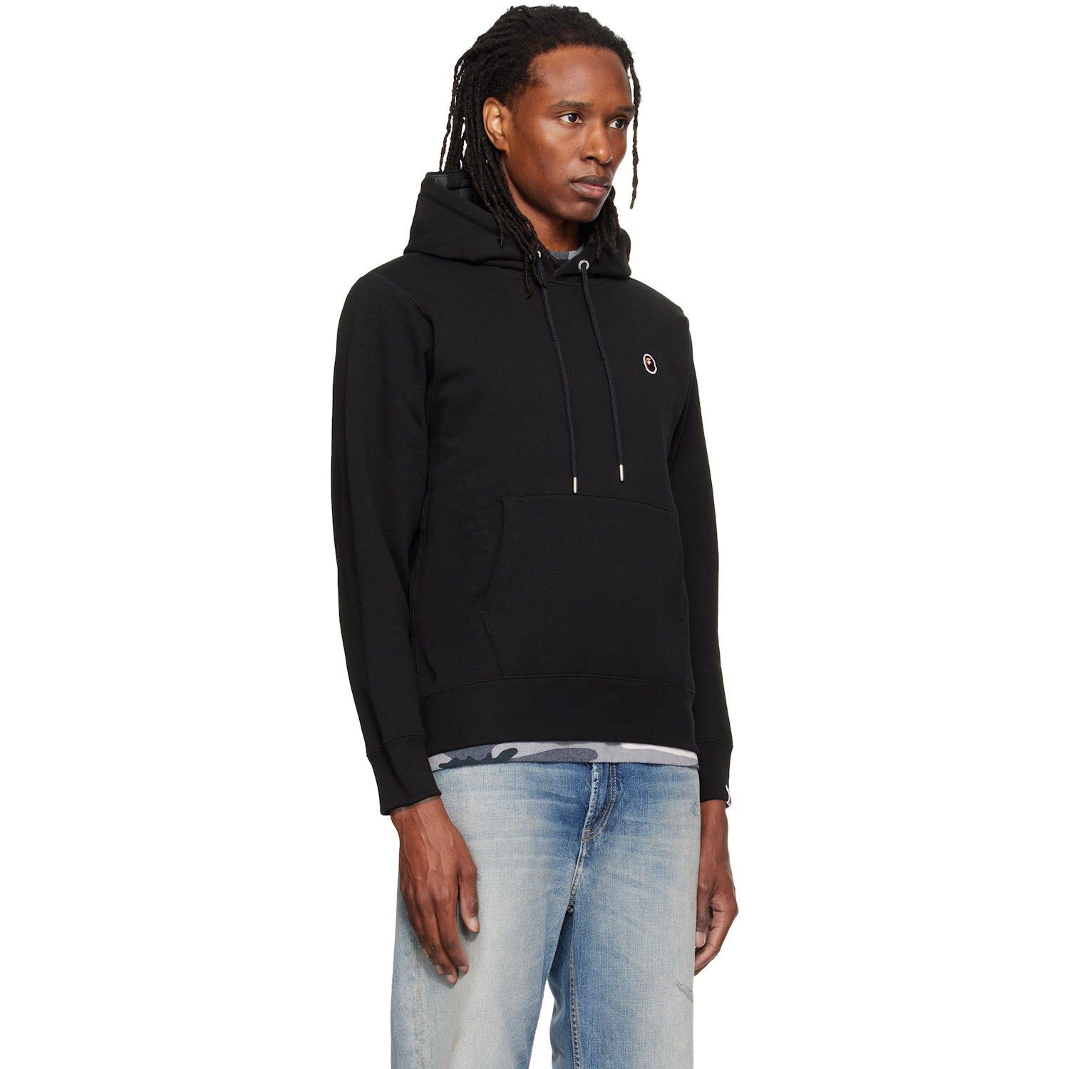 Bape 블랙 원 포인트 후드