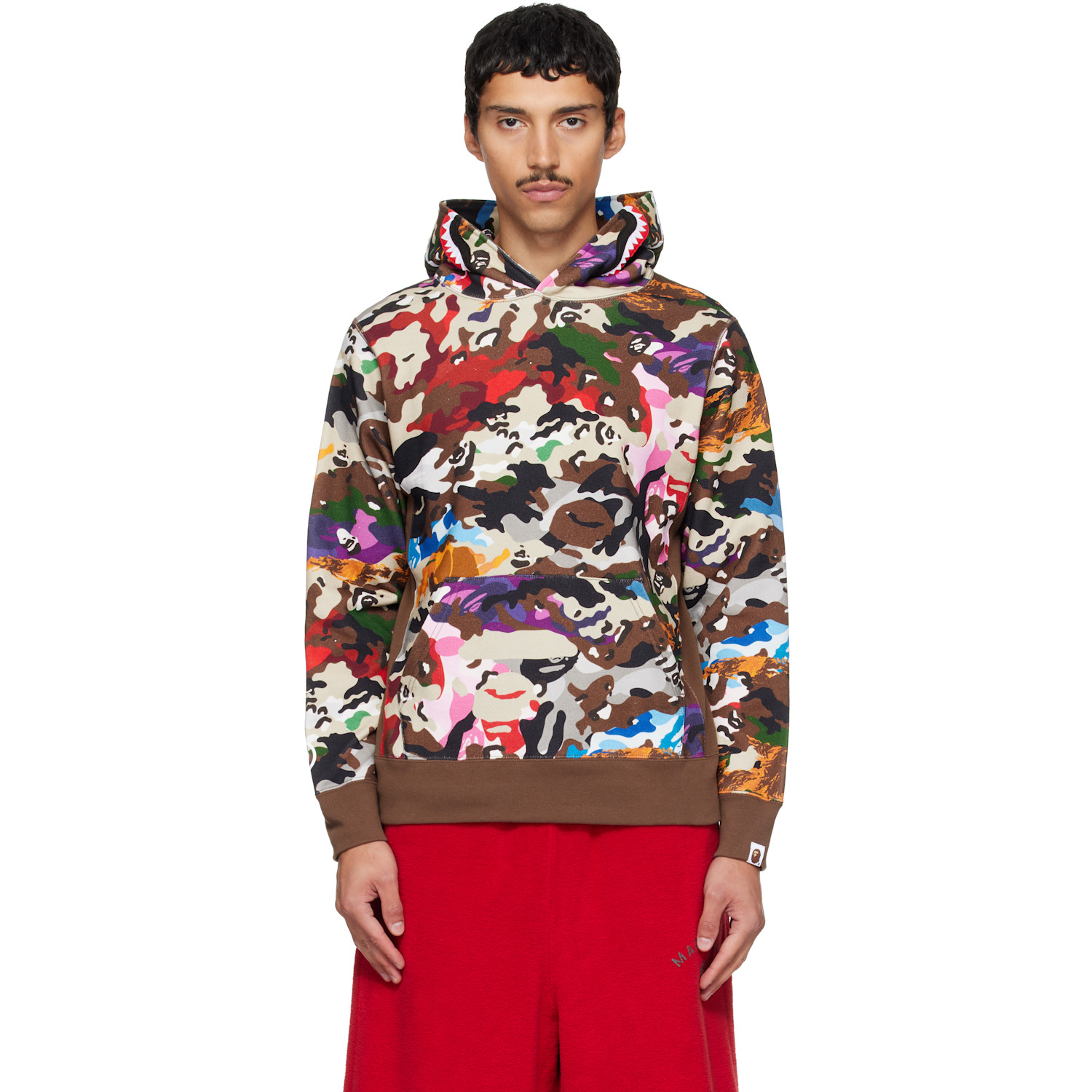 BAPE Multicolor Hybrid Camo Shark Pullover Hoodie