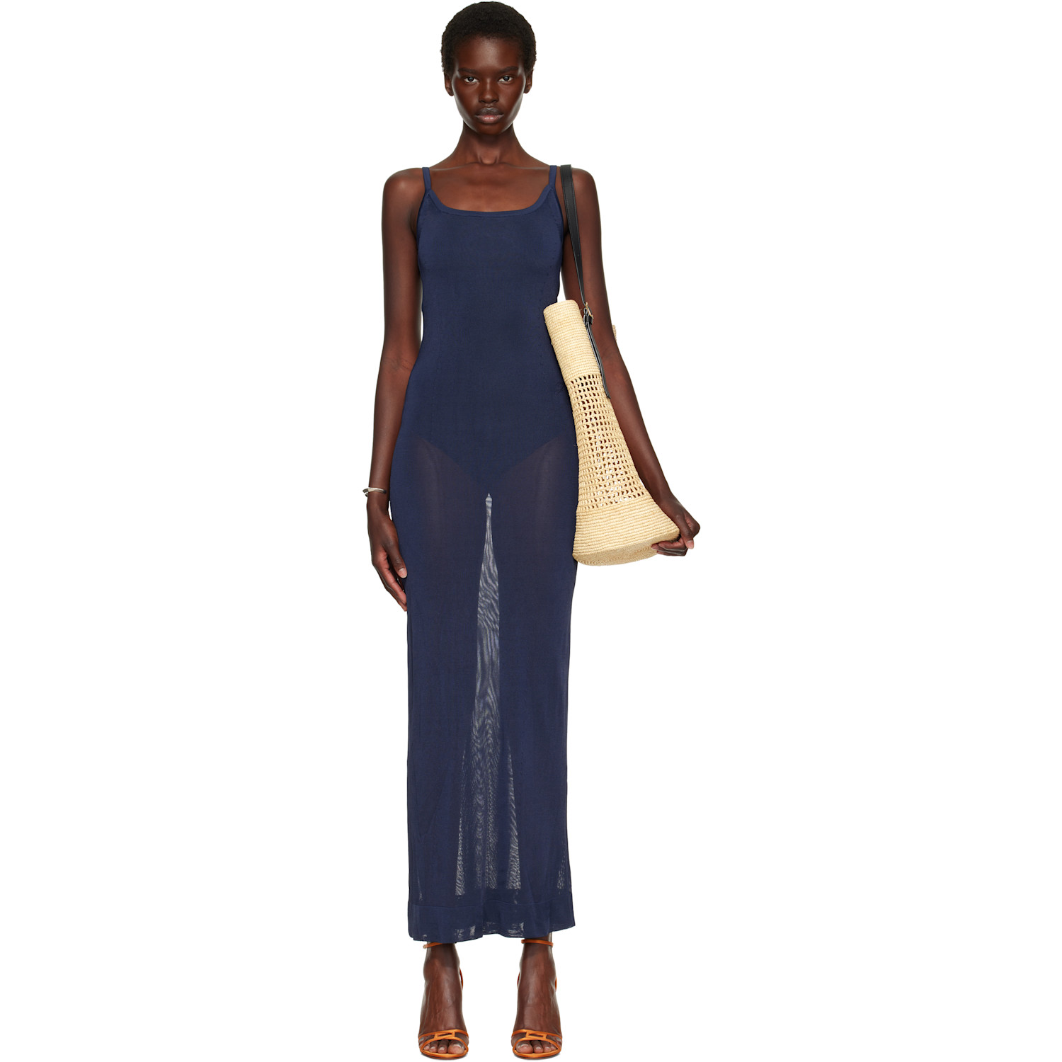 JACQUEMUS Navy 'The Nodo' Maxi Dress