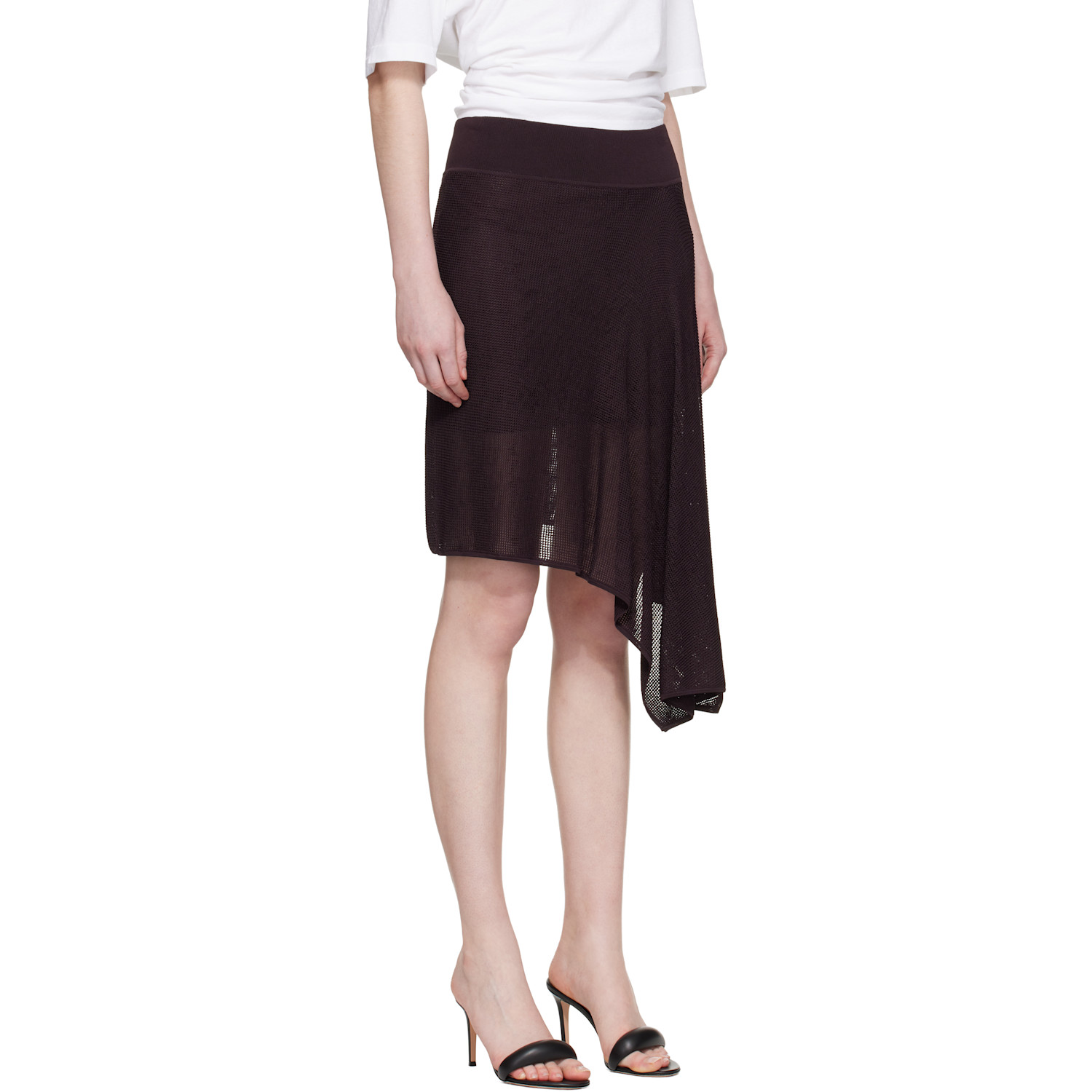  Jacquemus Brown 'the Voile' Midi Skirt 