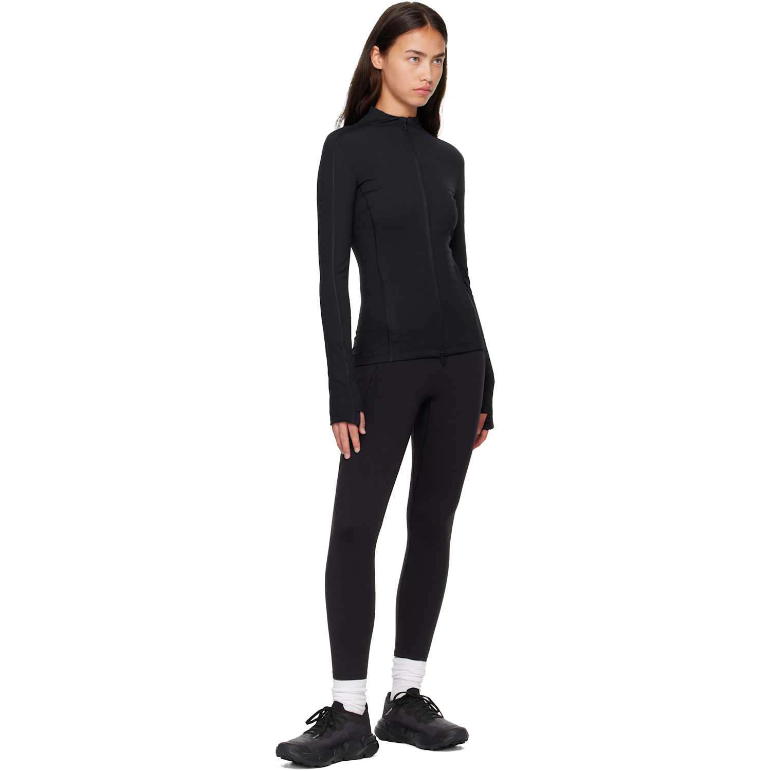 On Running Studio Zip Performance Jacket In Black
