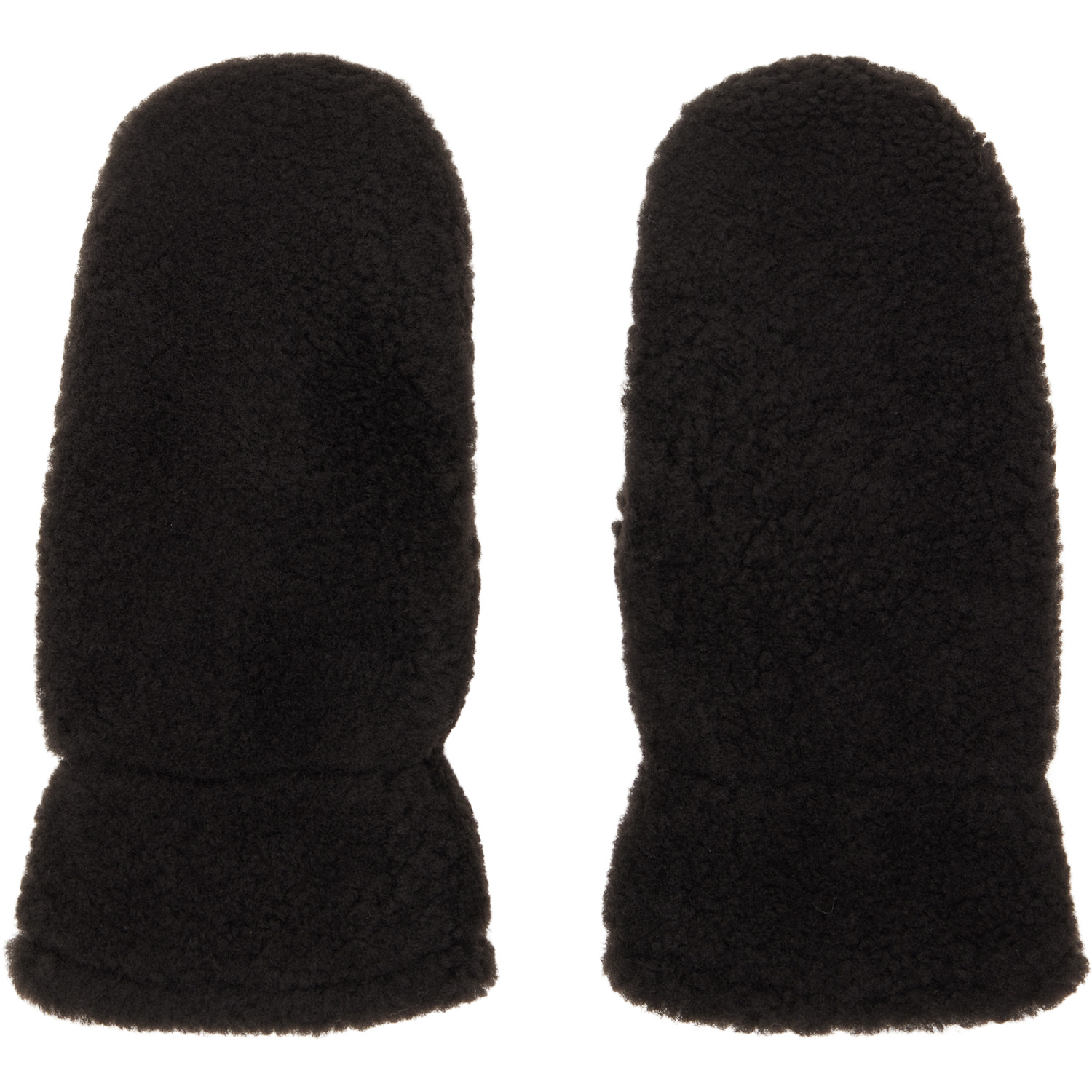 Yves Salomon Brown Shearling Mittens