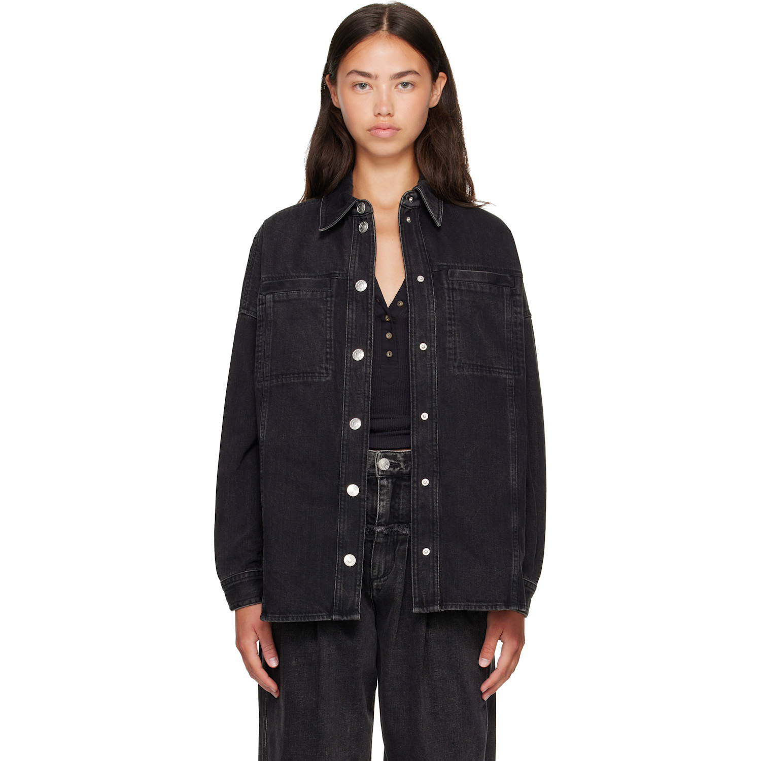 Isabel Marant Etoile Black Imana Denim Jacket