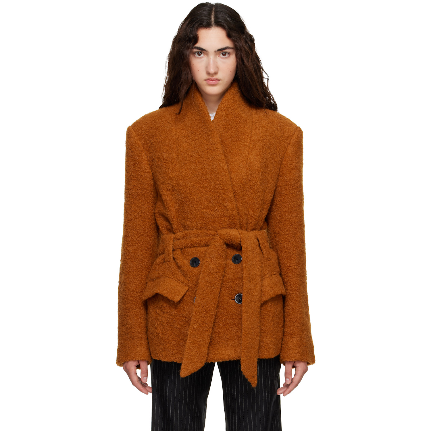 Isabel Marant Tan Syndra Alpaca Bouclé Jacket