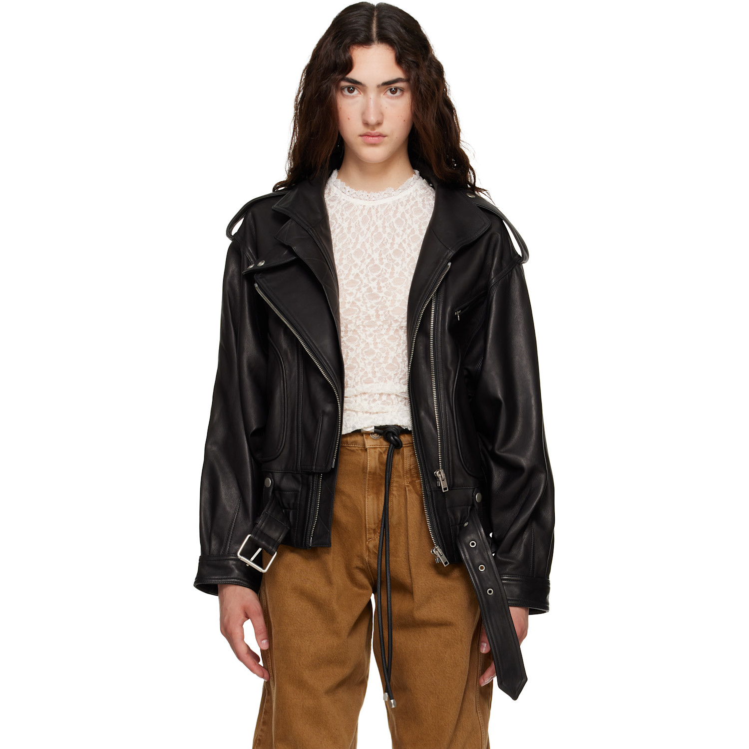 Isabel Marant Black Farza Leather Jacket